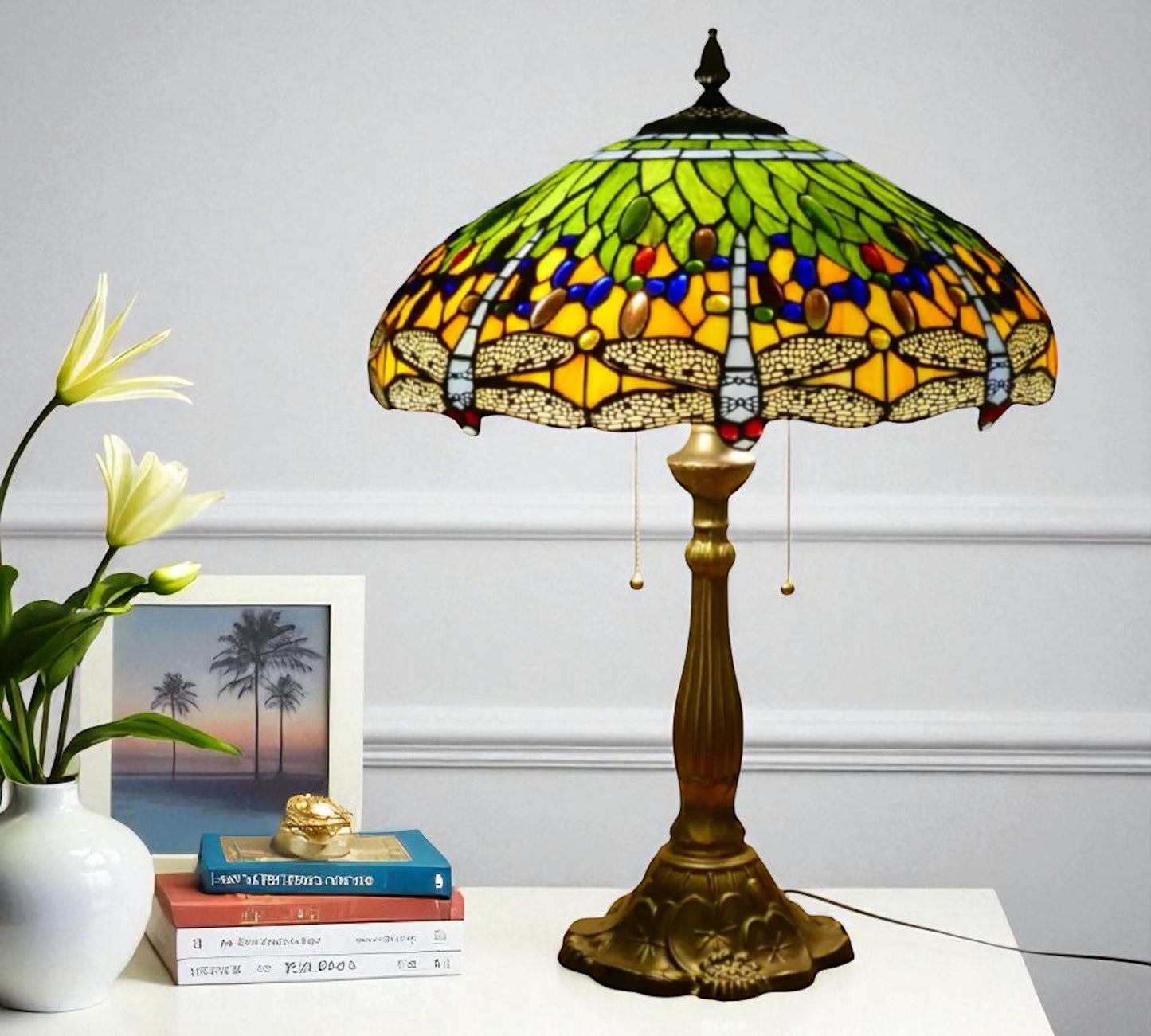 CDH 18" XLARGE Tiffany Table Lamp 46cm Shade (19015T)