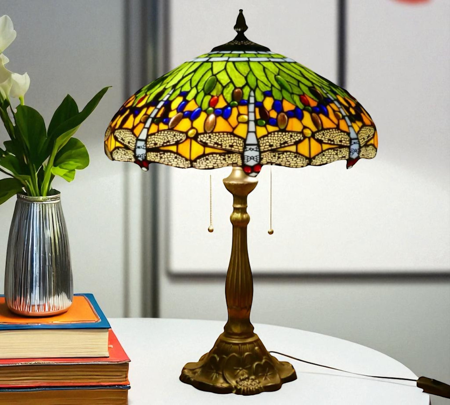CDH 18" XLARGE Tiffany Table Lamp 46cm Shade (19015T)