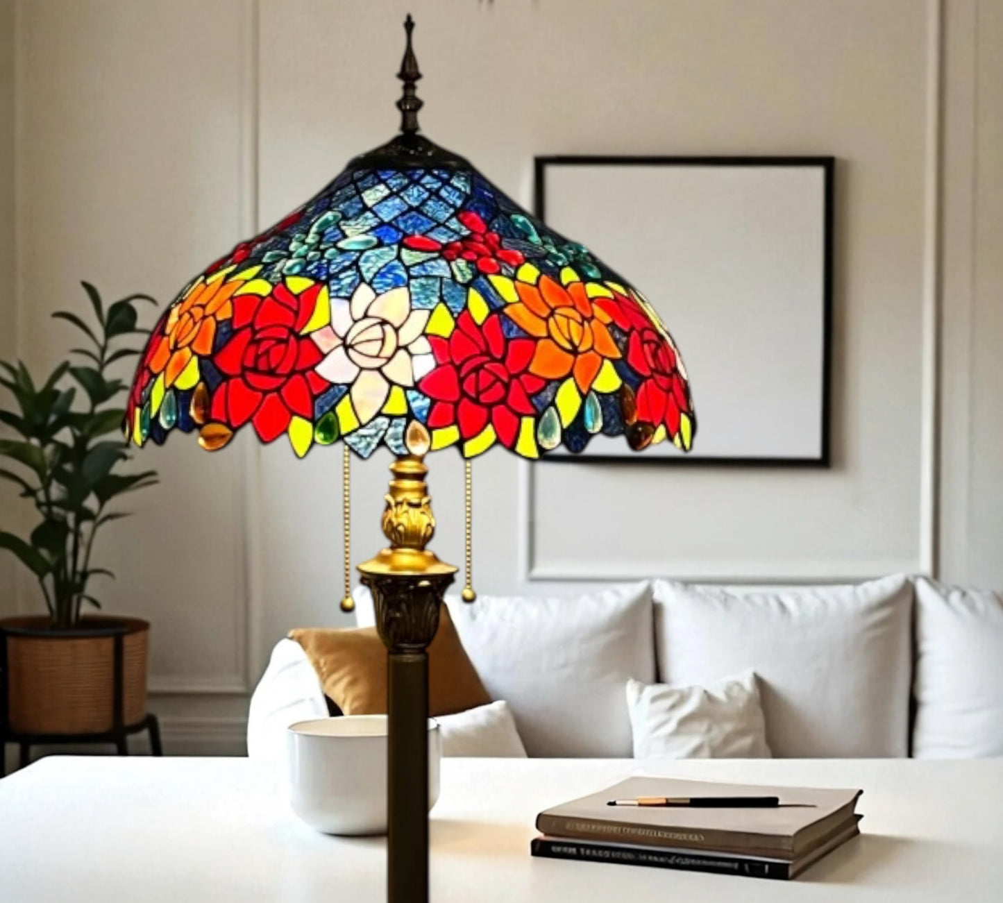 CDH Tiffany Floor Lamp (16110) 16" 40CM Shade