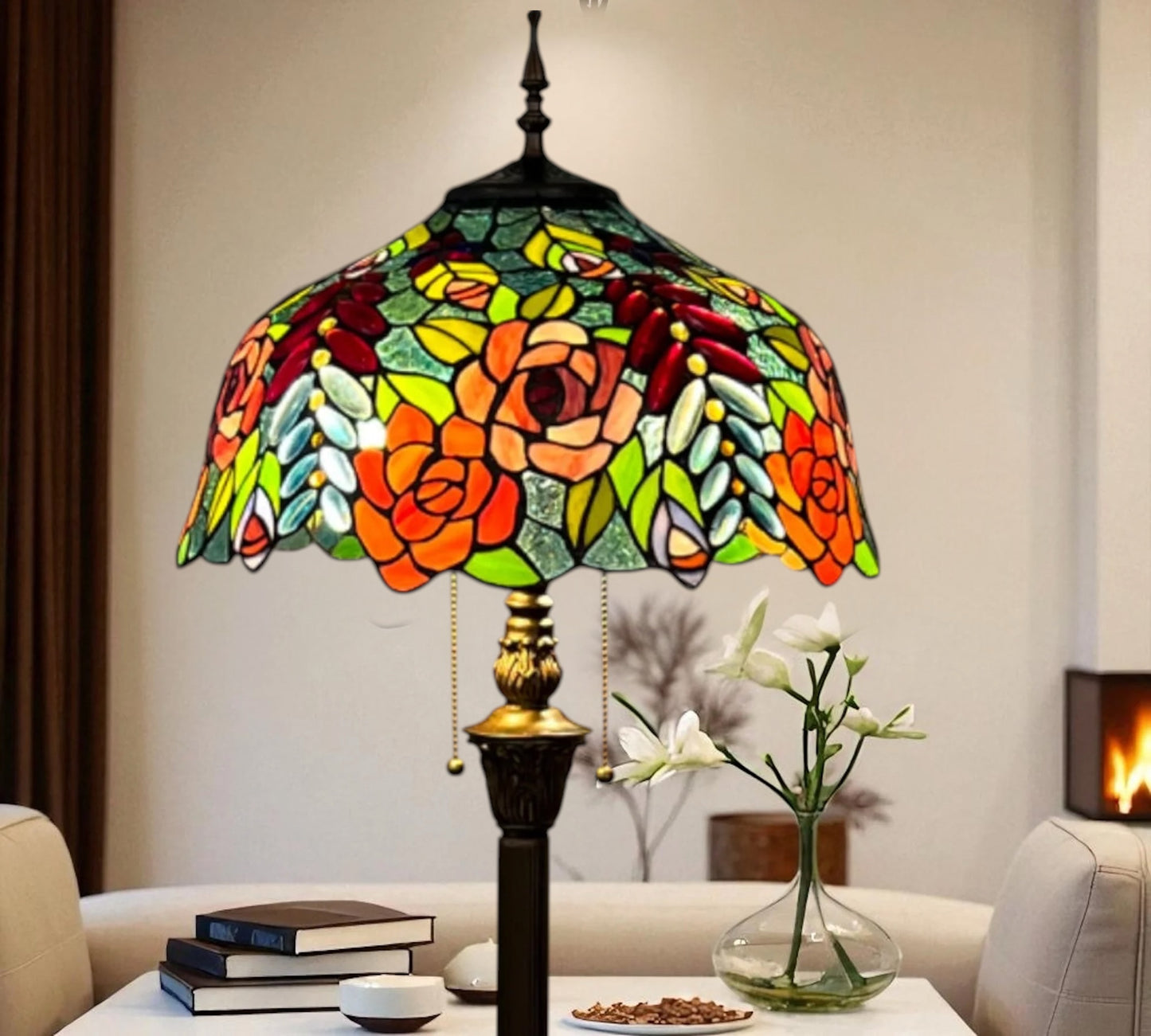 CDH Tiffany Floor Lamp (16112) 16" 40CM Shade