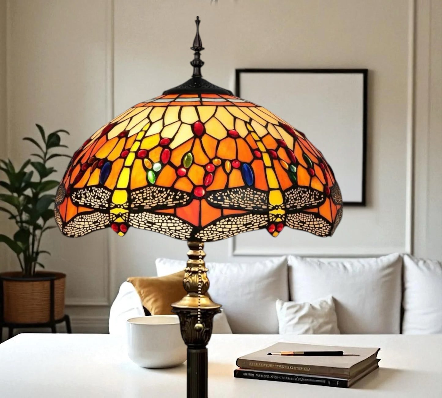 CDH Tiffany Floor Lamp (16035T) 16" 40CM Shade