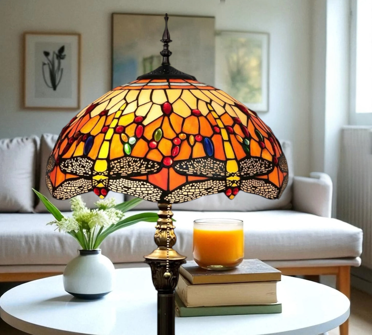 CDH Tiffany Floor Lamp (16035T) 16" 40CM Shade