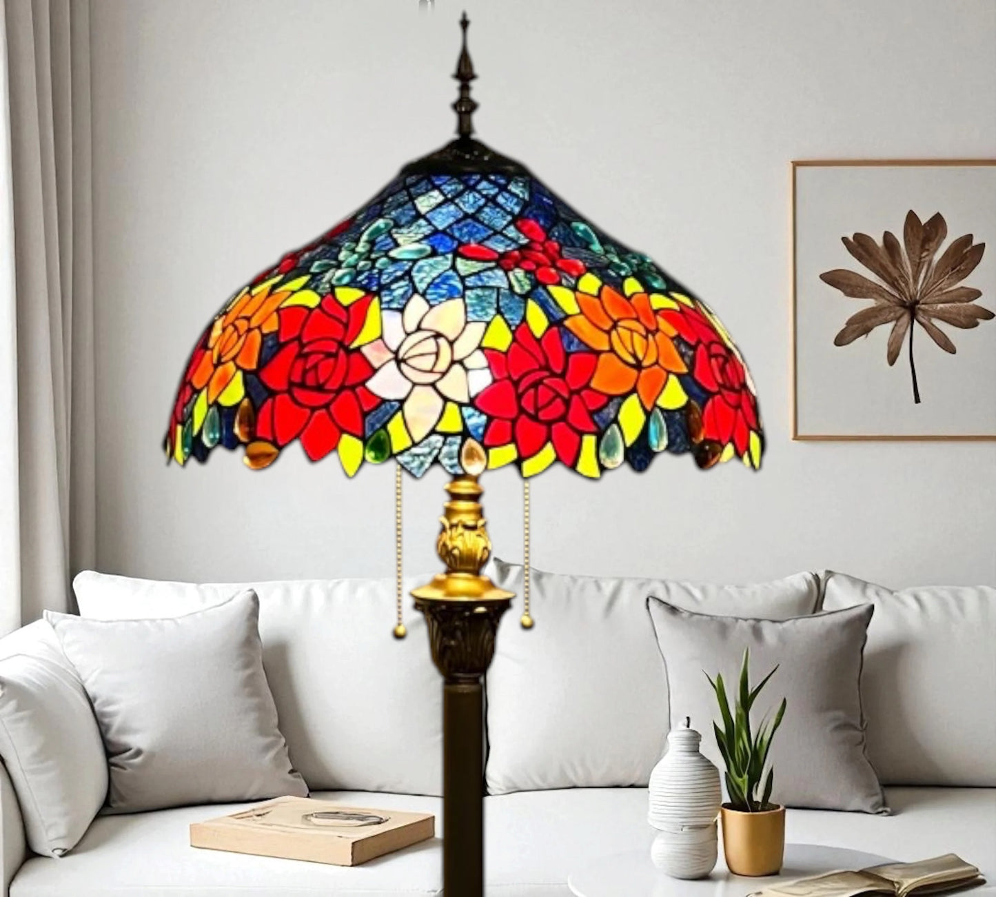 CDH Tiffany Floor Lamp (16110) 16" 40CM Shade