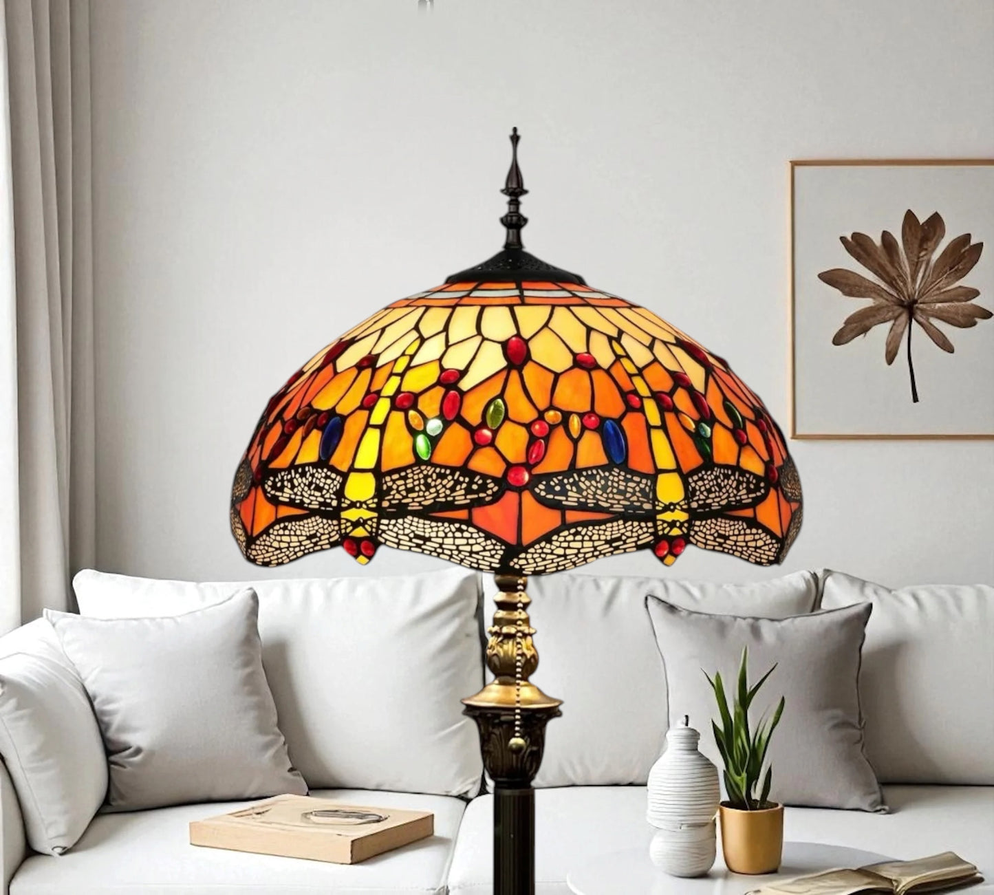 CDH Tiffany Floor Lamp (16035T) 16" 40CM Shade