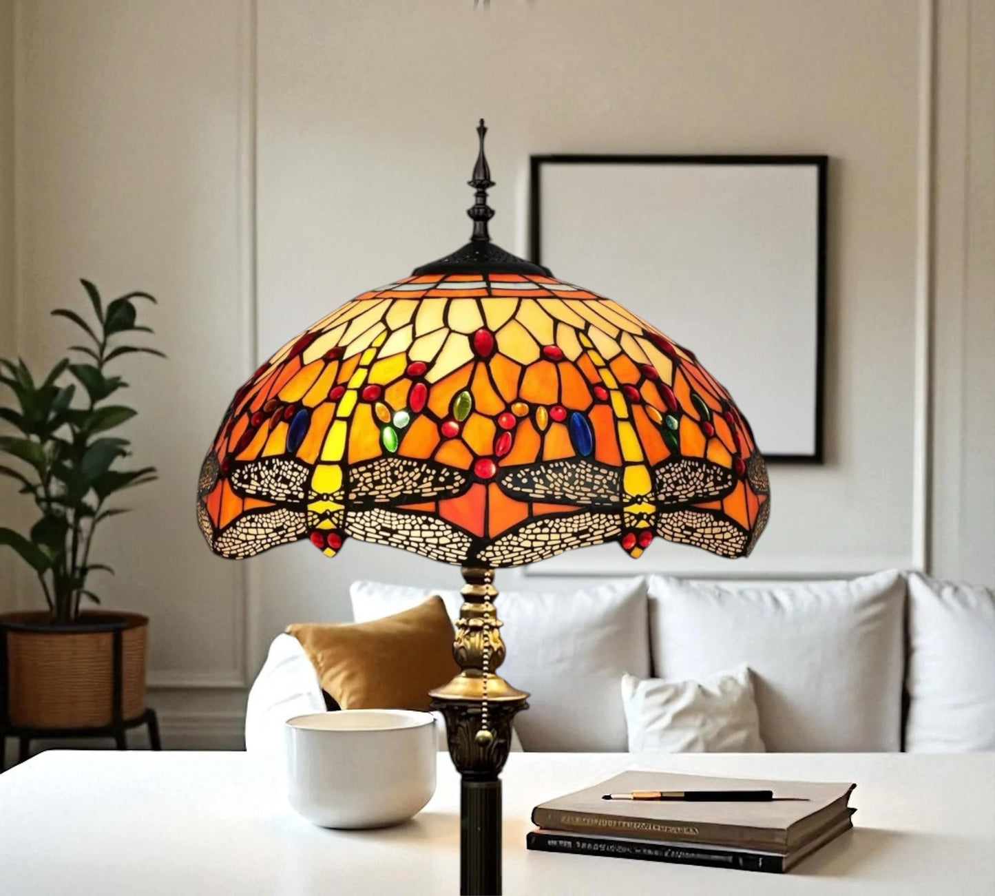 CDH Tiffany Floor Lamp (16035T) 16" 40CM Shade