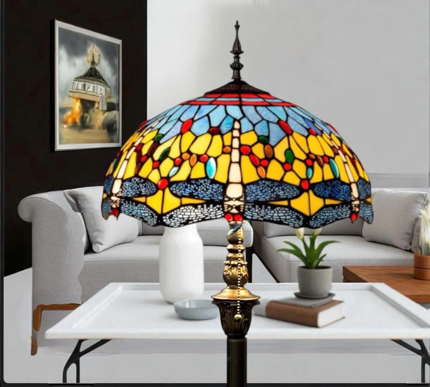 CDH Tiffany Floor Lamp (16033) 16" 40CM Shade