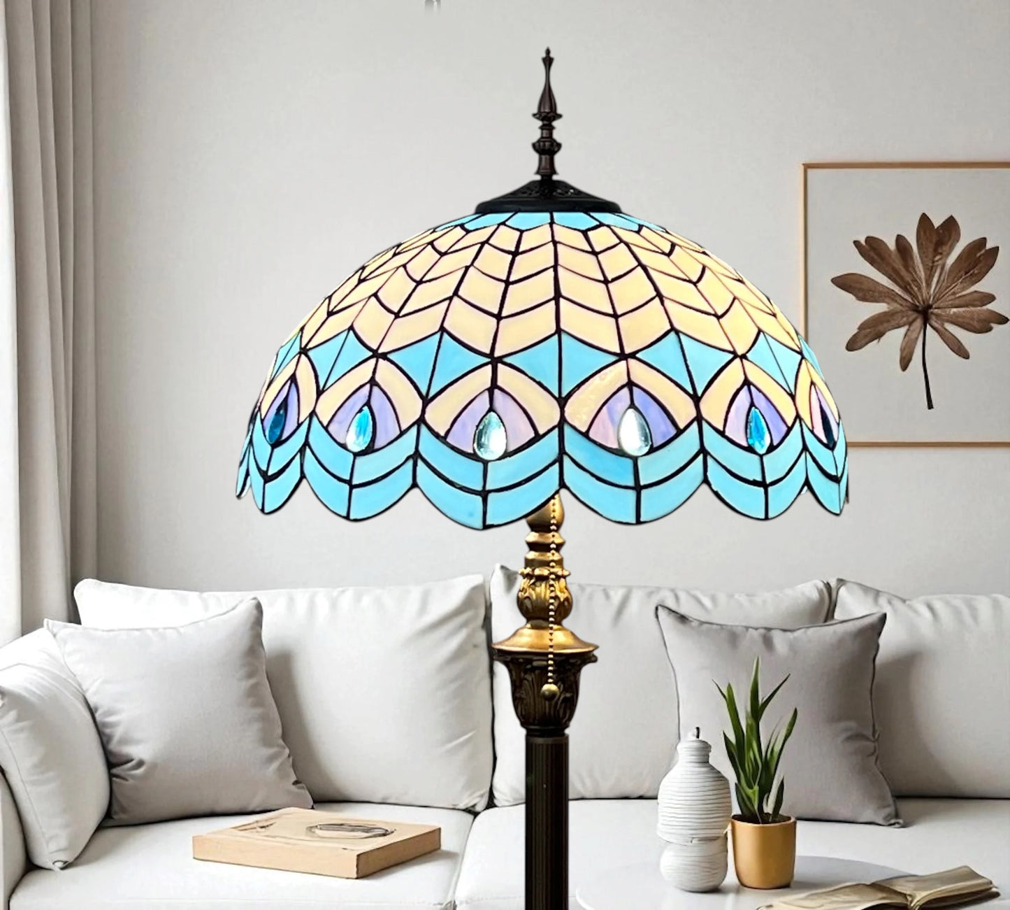 CDH Tiffany Floor Lamp (16119) 16" 40CM Shade