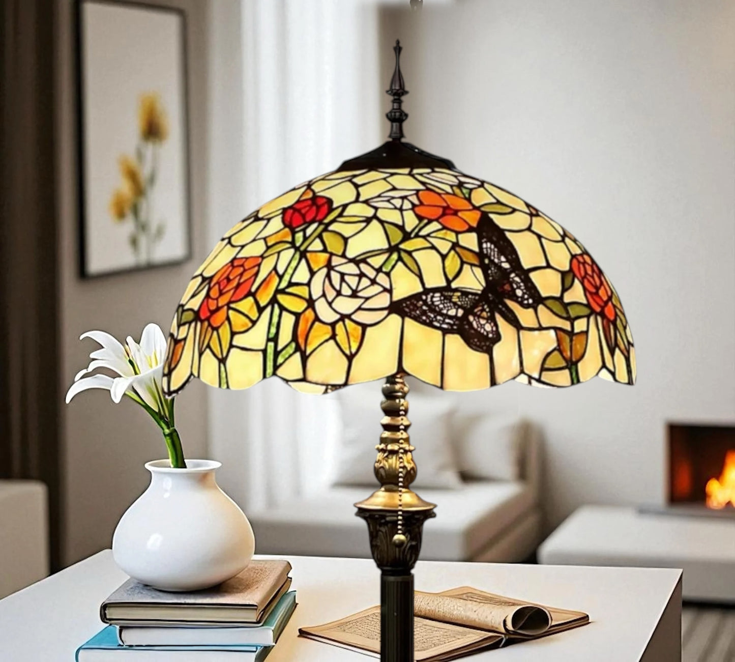 CDH Tiffany Floor Lamp (16023) 16" 40CM Shade