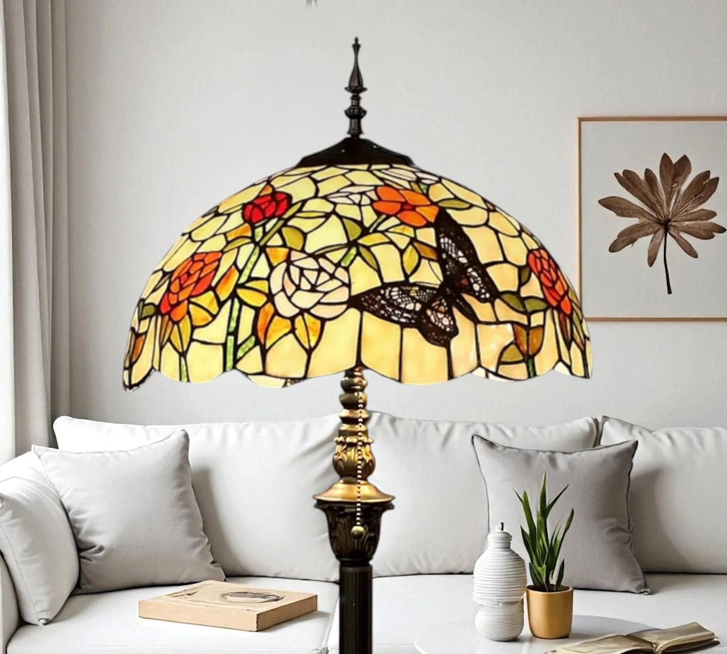 CDH Tiffany Floor Lamp (16023) 16" 40CM Shade