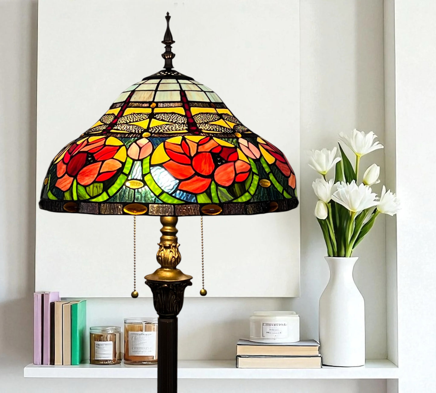CDH Tiffany Floor Lamp (16006F) 16" 40CM Shade