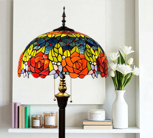 CDH Tiffany Floor Lamp 18" XLARGE 46CM shade (15013FX)