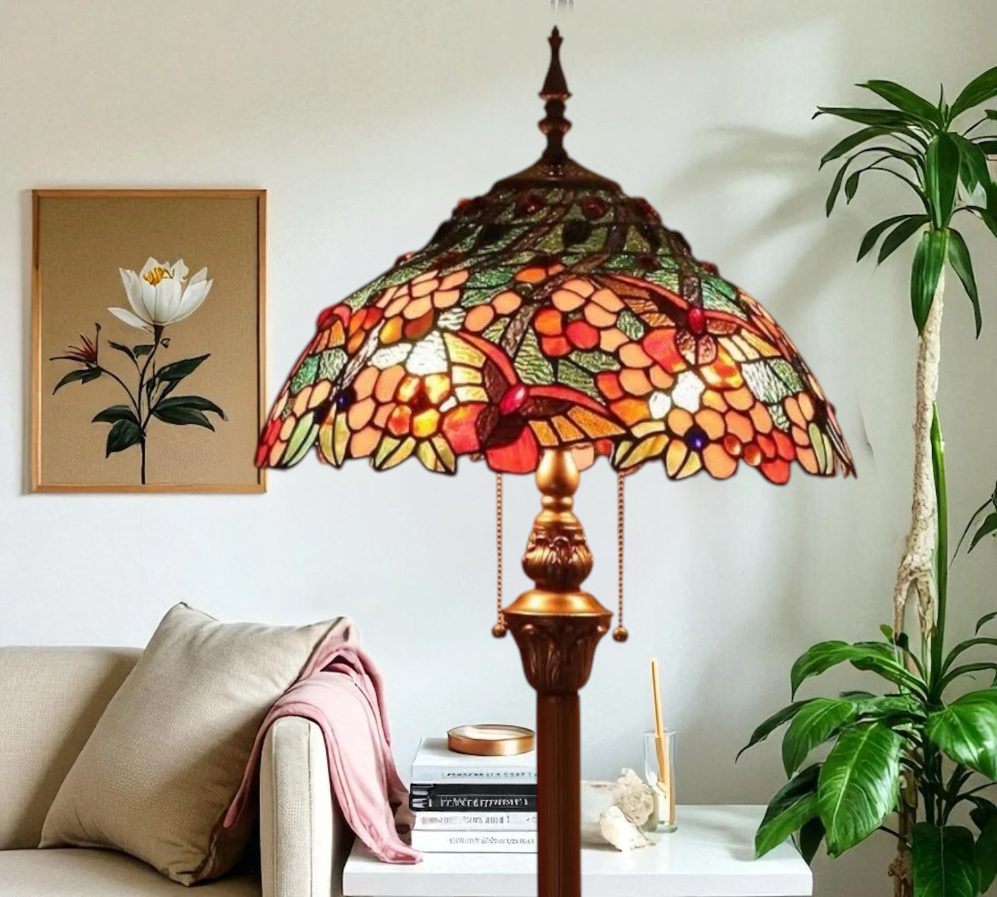 CDH Tiffany Floor Lamp (16075) 16" 40CM Shade