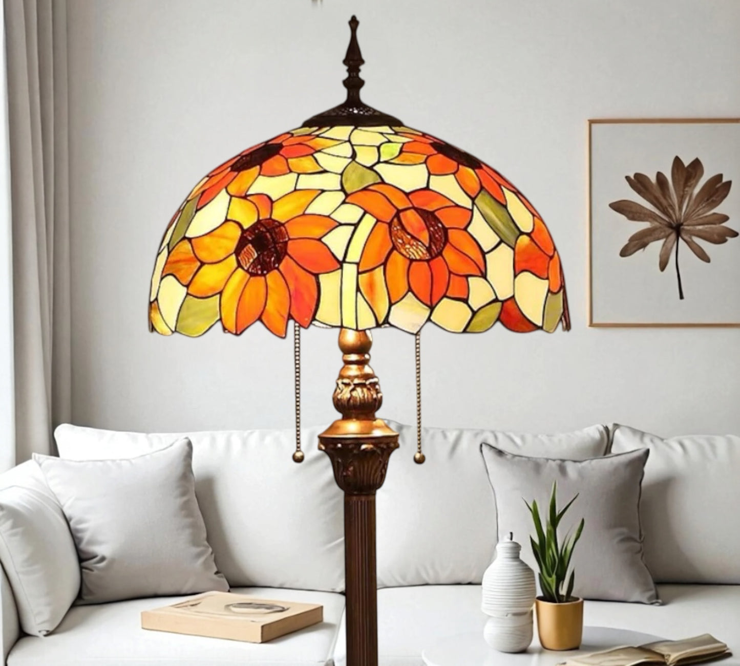 CDH Tiffany Floor Lamp (16068) 16" 40CM Shade