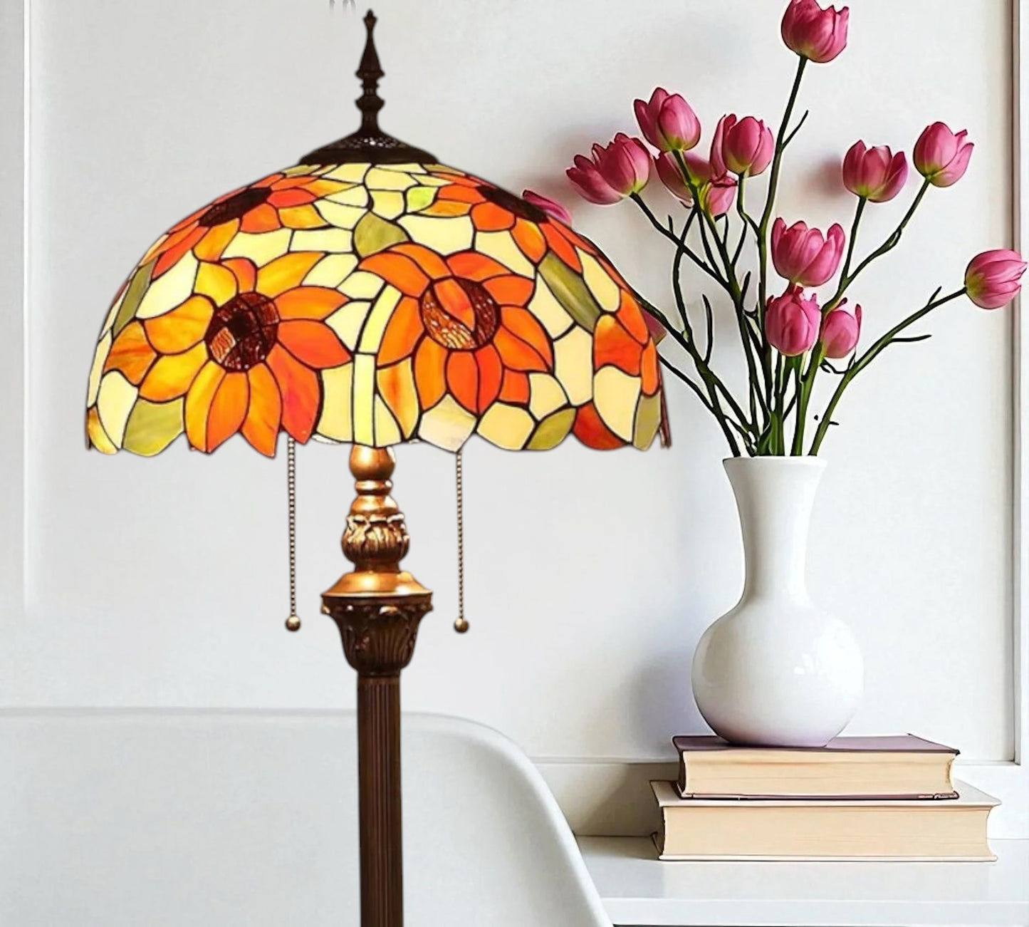 CDH Tiffany Floor Lamp (16068) 16" 40CM Shade