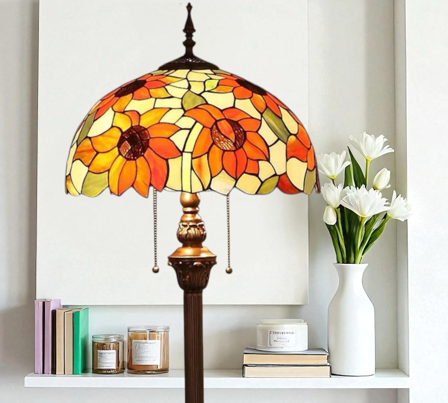 CDH Tiffany Floor Lamp (16068) 16" 40CM Shade