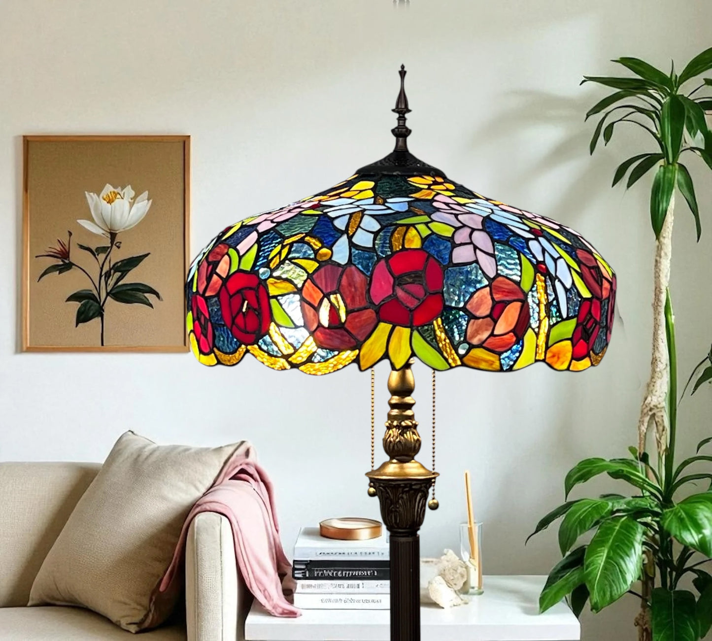 CDH Tiffany Floor Lamp (16116) 16" 40CM Shade