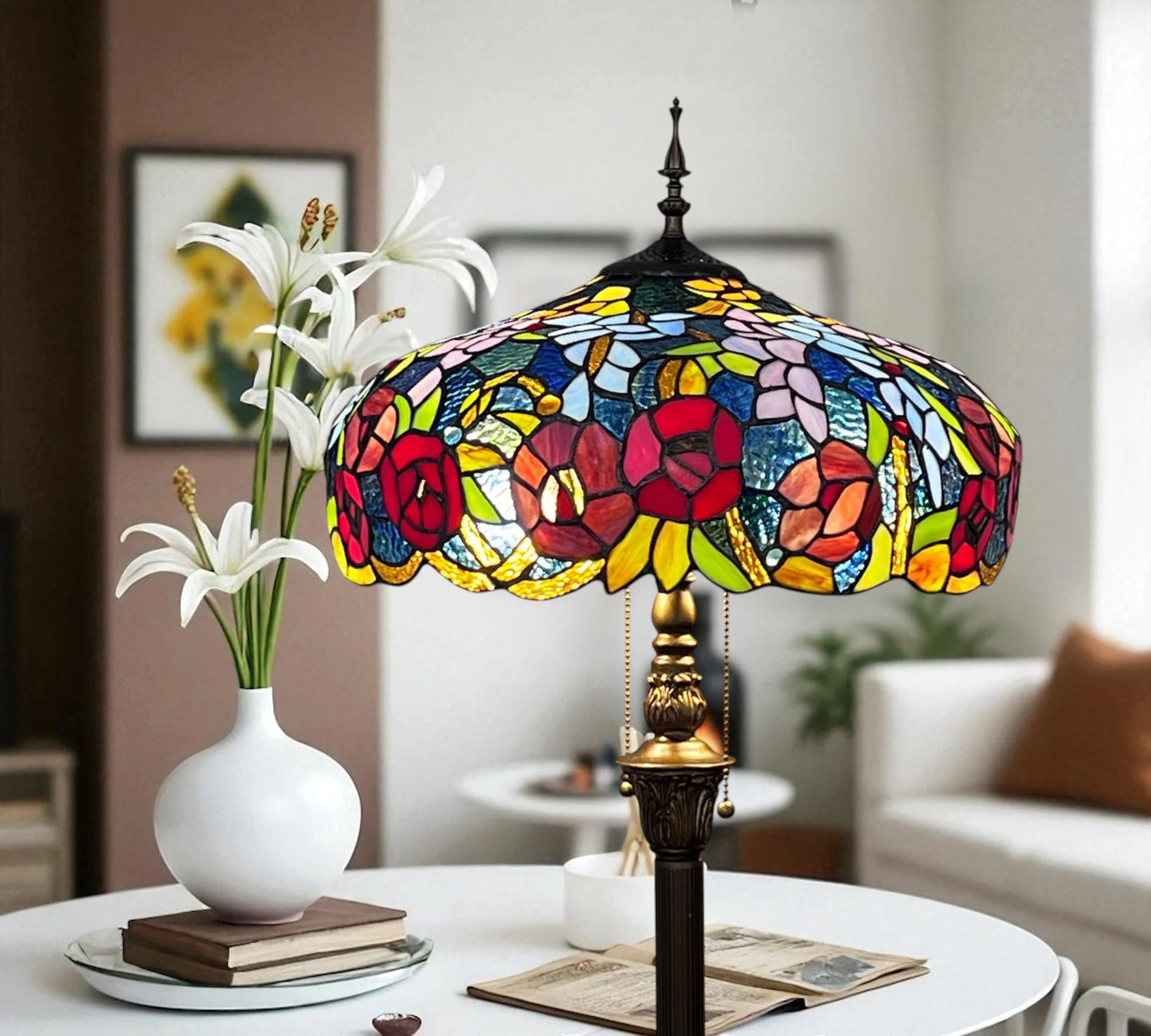 CDH Tiffany Floor Lamp (16116) 16" 40CM Shade