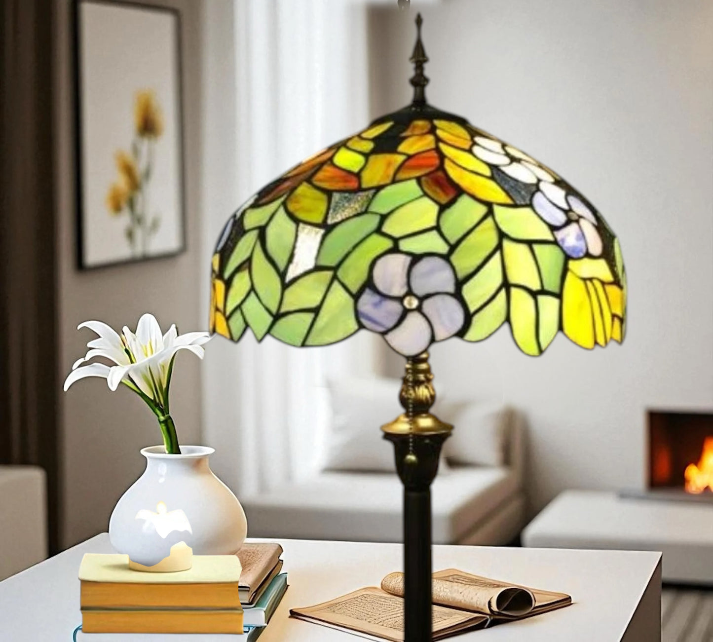 CDH Tiffany Floor Lamp (16002) 16" 40CM Shade