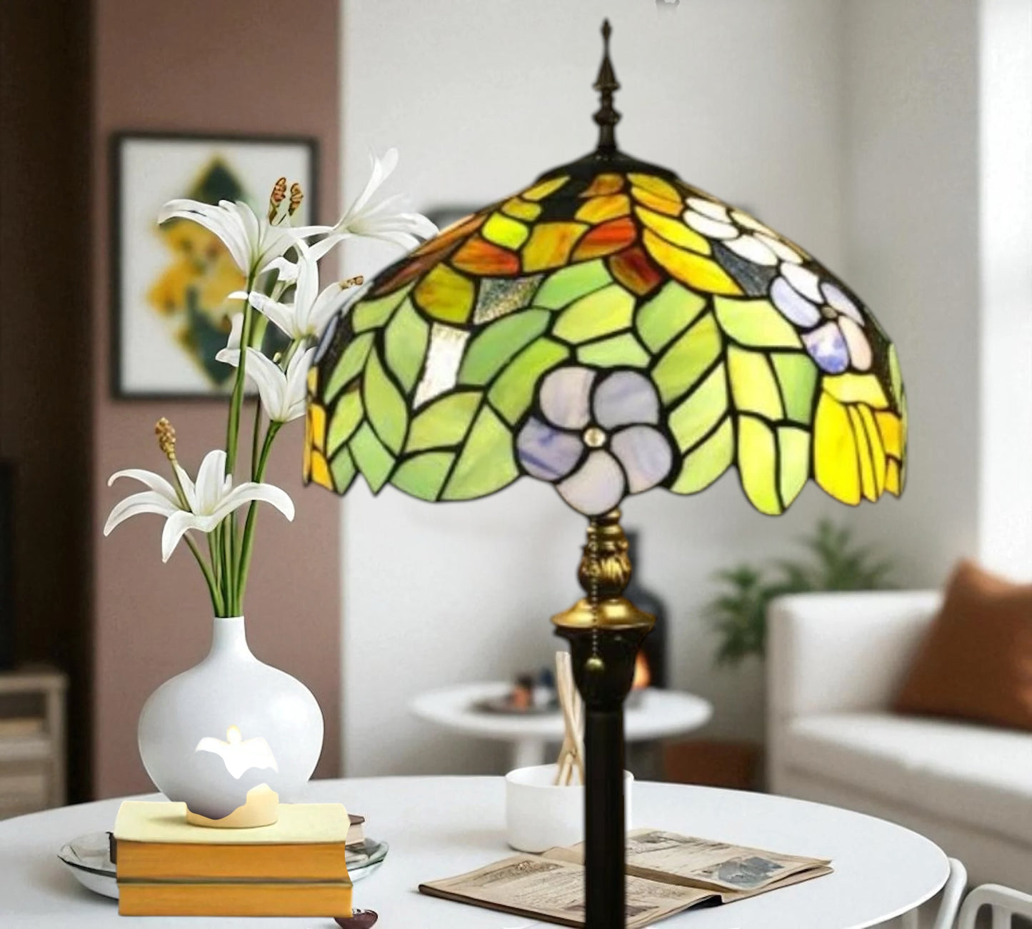 CDH Tiffany Floor Lamp (16002) 16" 40CM Shade