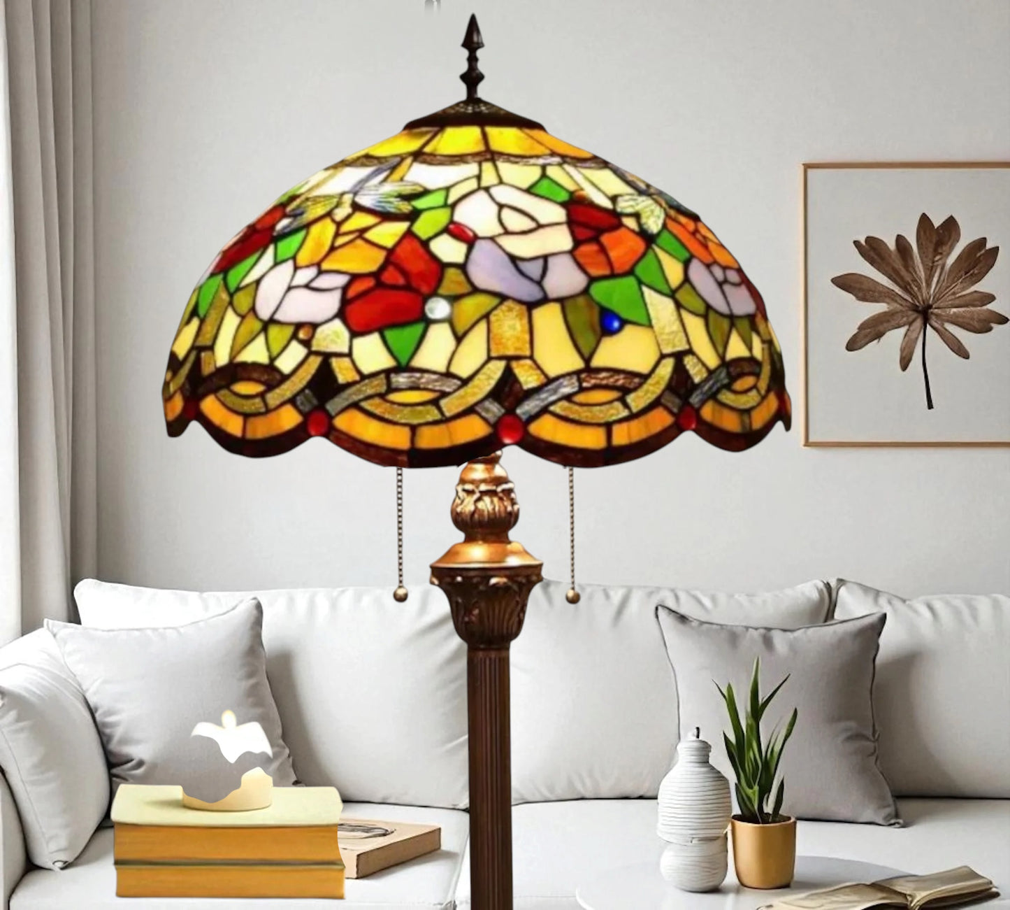 CDH Tiffany Floor Lamp (15002F) 16" 40CM Shade