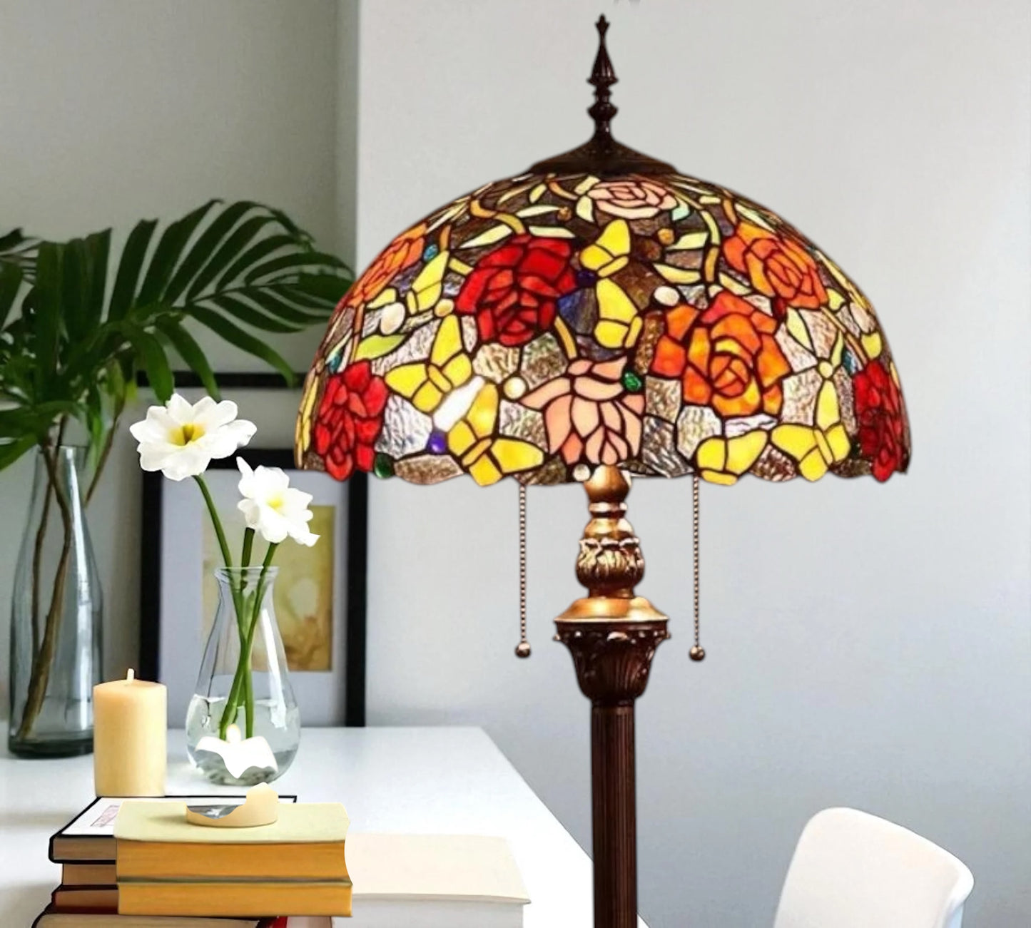 CDH Tiffany Floor Lamp (16074) 16" 40CM Shade