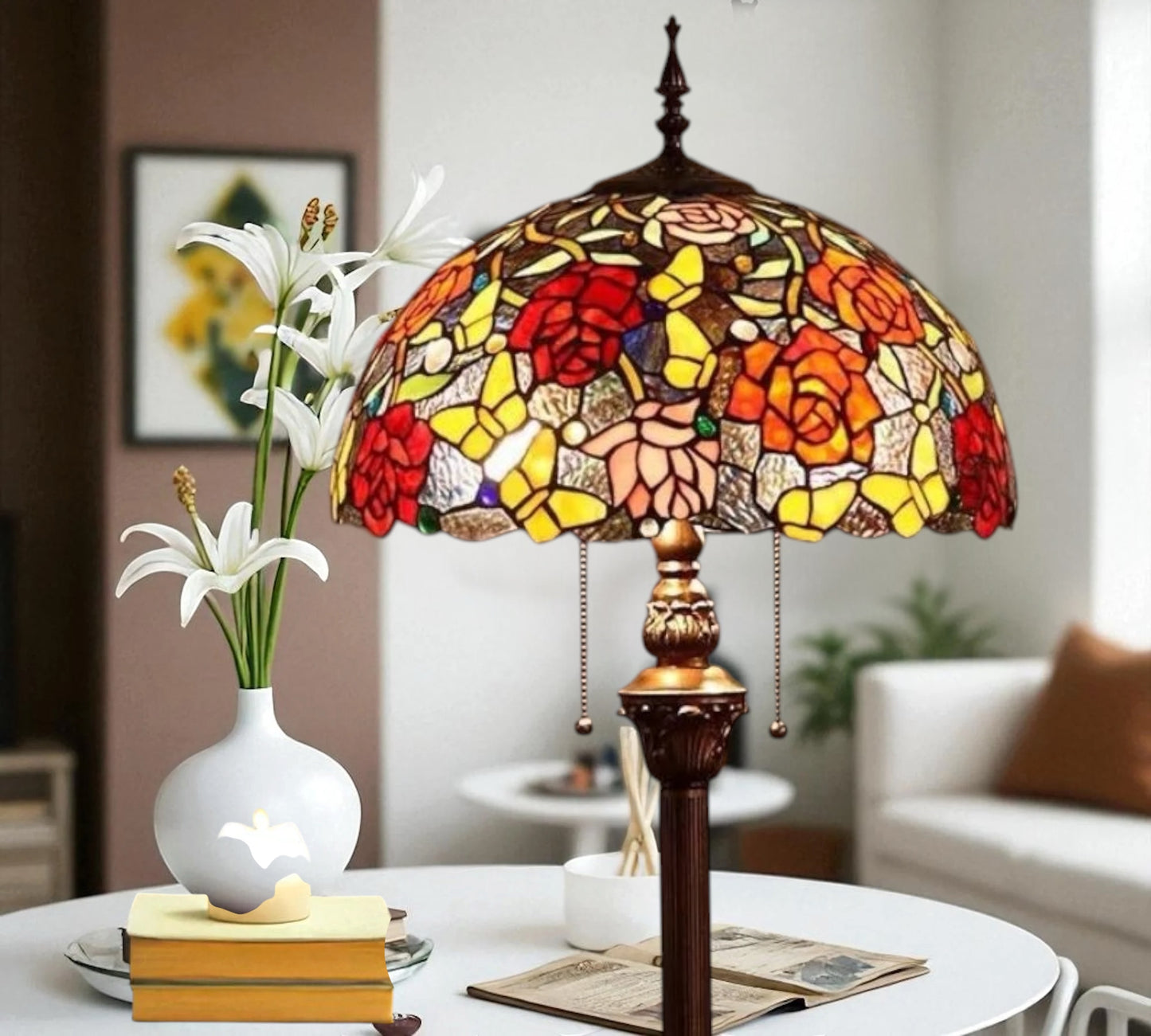 CDH Tiffany Floor Lamp (16074) 16" 40CM Shade