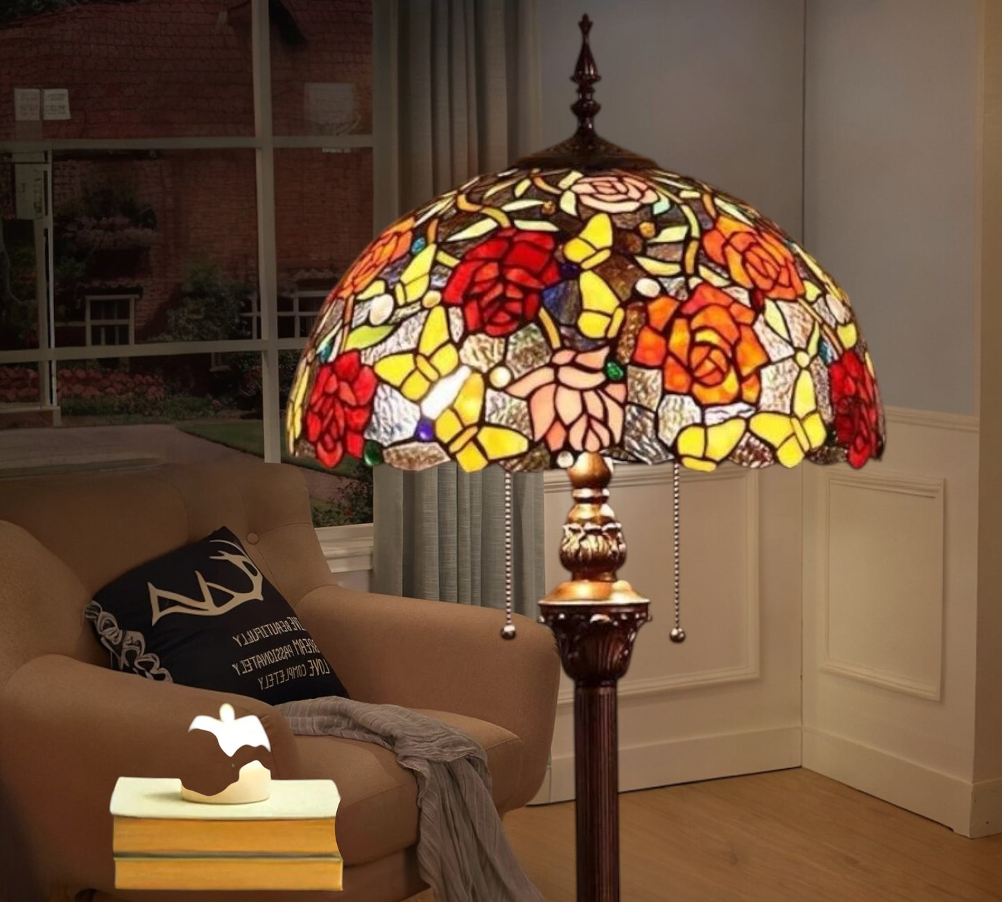 CDH Tiffany Floor Lamp (16074) 16" 40CM Shade