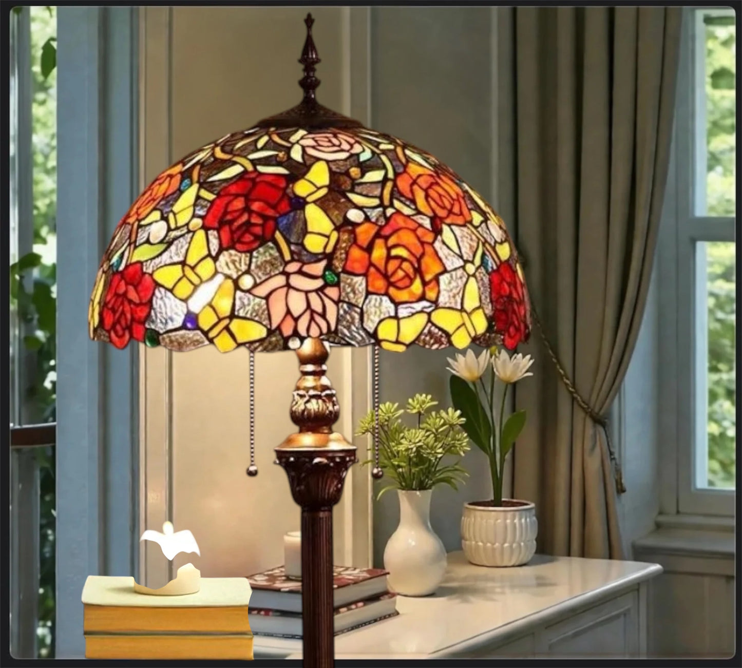 CDH Tiffany Floor Lamp (16074) 16" 40CM Shade