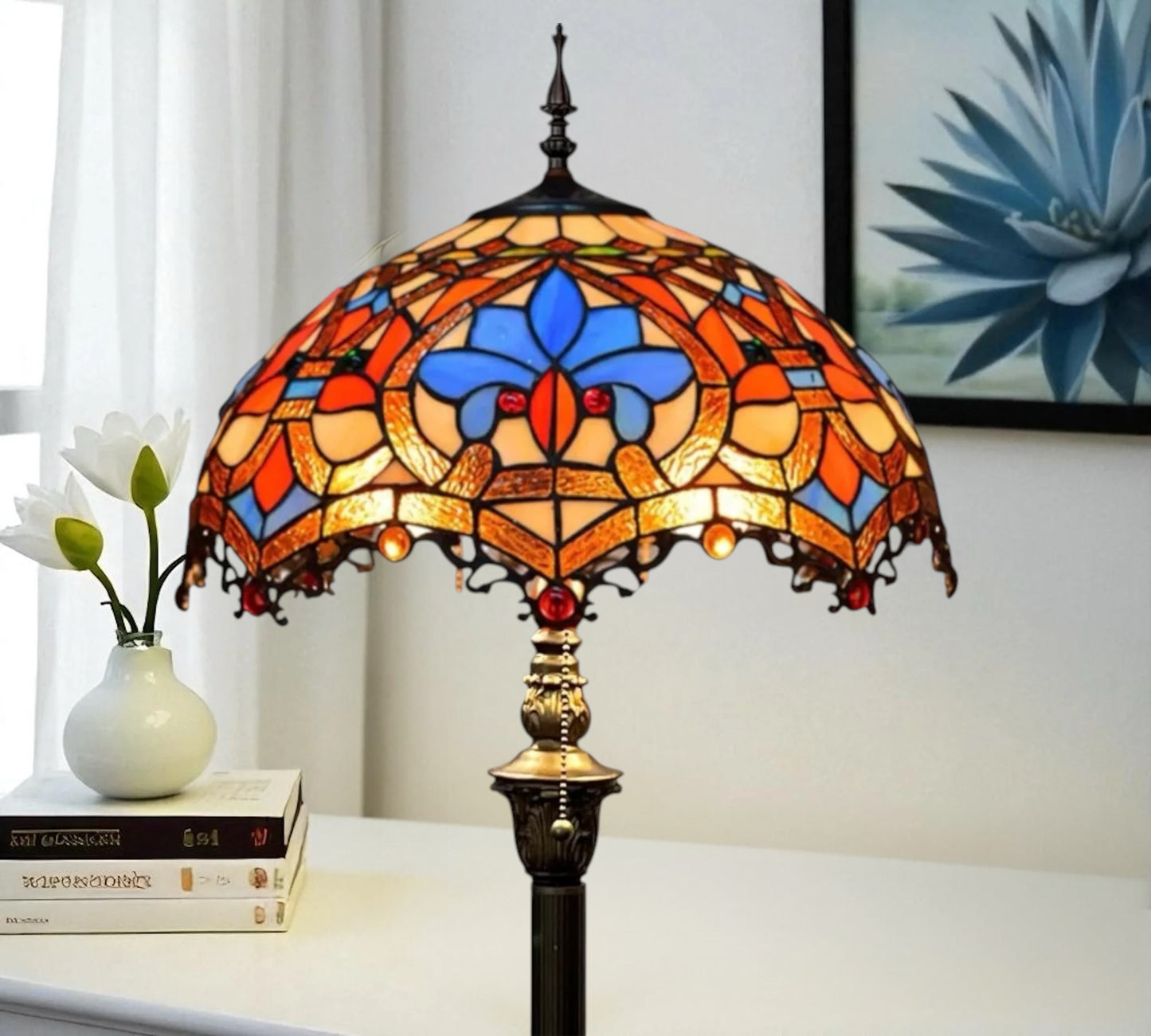 CDH Tiffany Floor Lamp (18006) 16" 40CM Shade