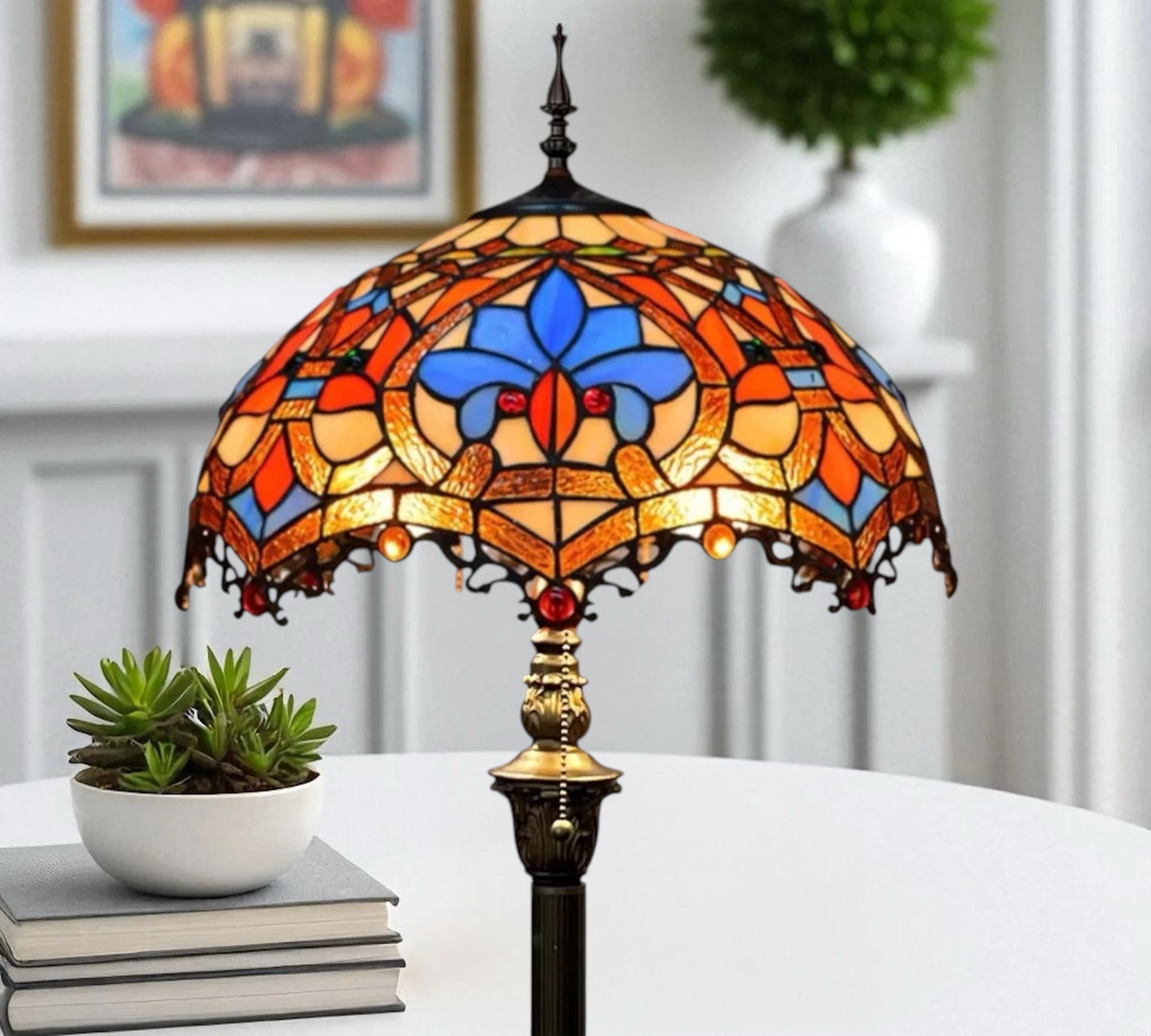 CDH Tiffany Floor Lamp (18006) 16" 40CM Shade