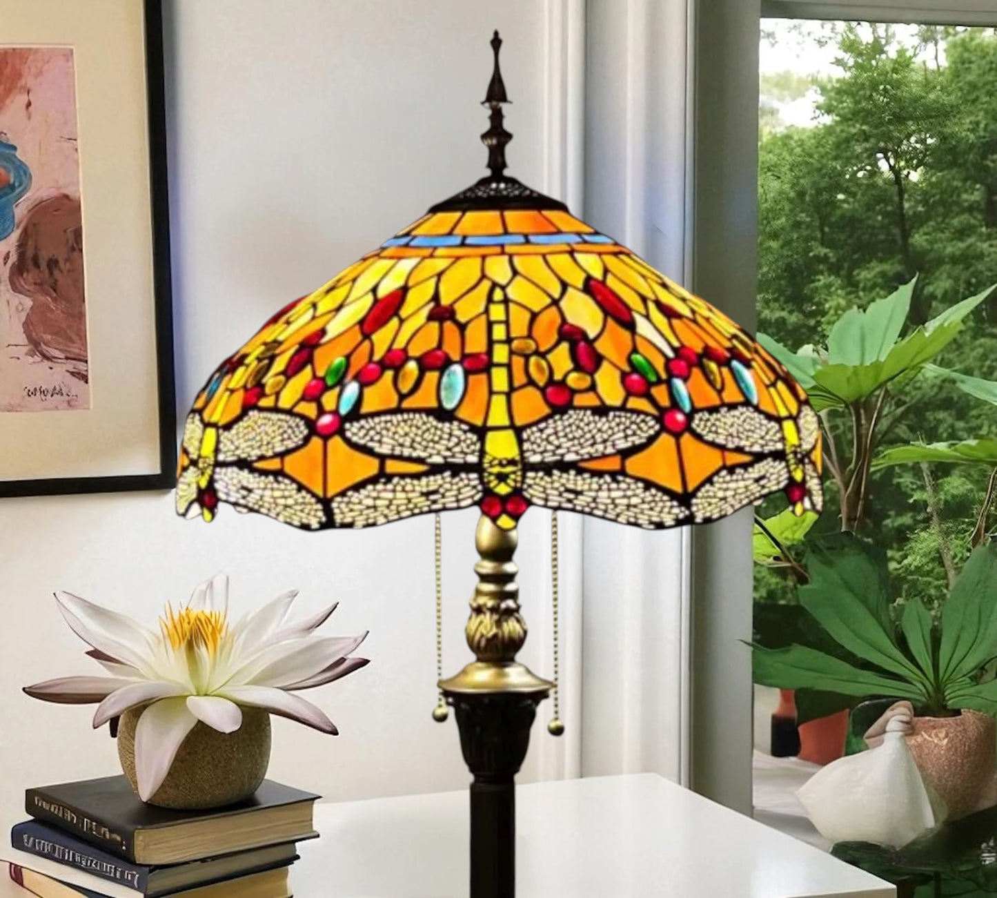 CDH Tiffany Floor Lamp (16035) 16" 40CM Shade