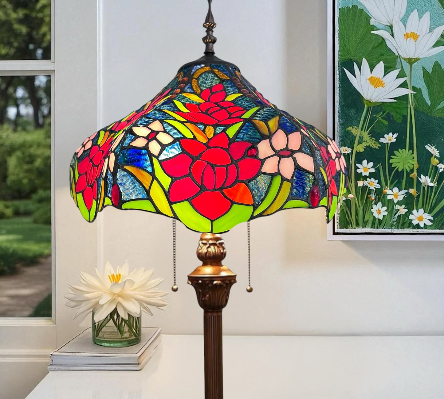 CDH Tiffany Floor Lamp (16118) 16" 40CM Shade