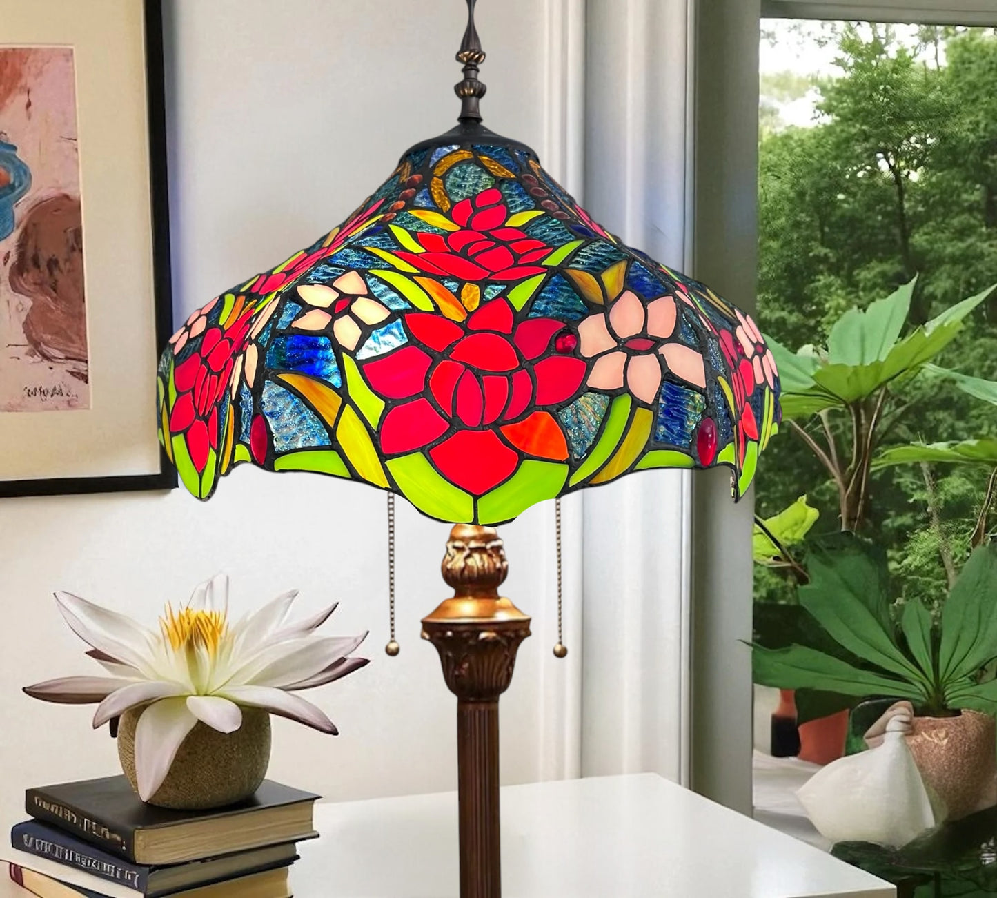 CDH Tiffany Floor Lamp (16118) 16" 40CM Shade