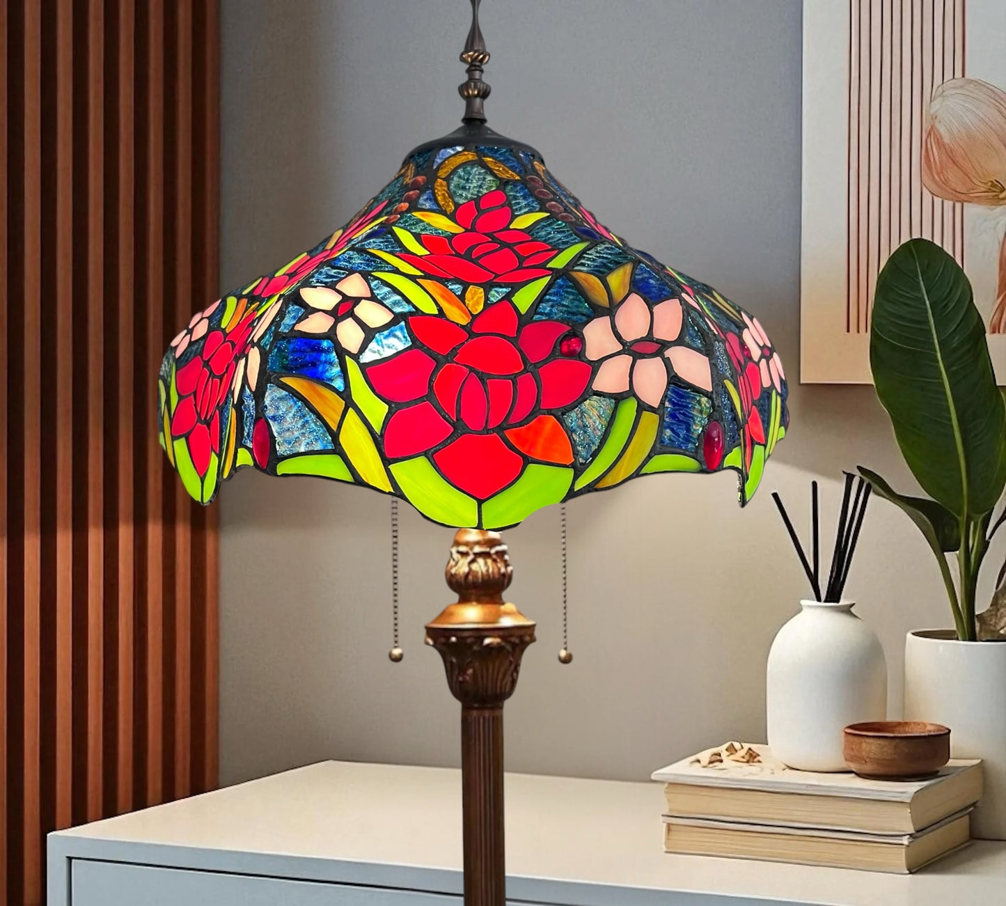CDH Tiffany Floor Lamp (16118) 16" 40CM Shade