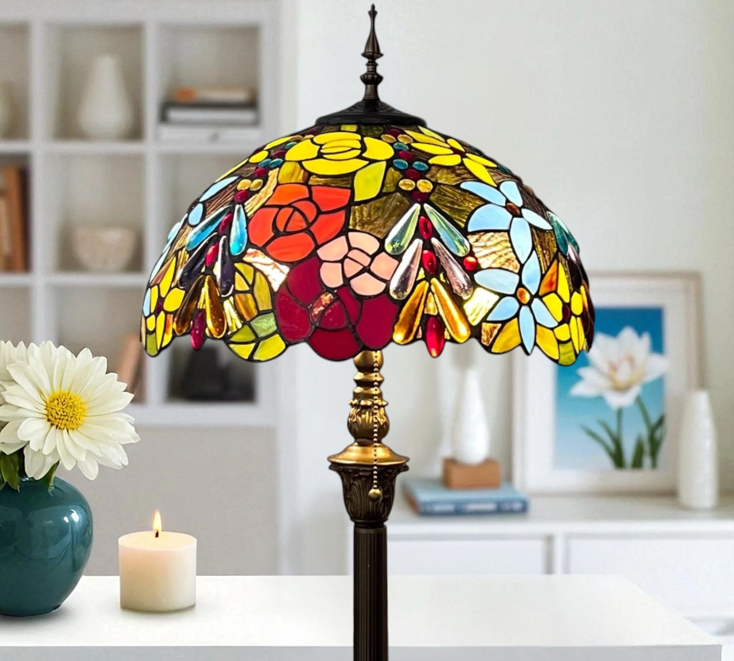 CDH Tiffany Floor Lamp (15016F) 16" 40CM Shade