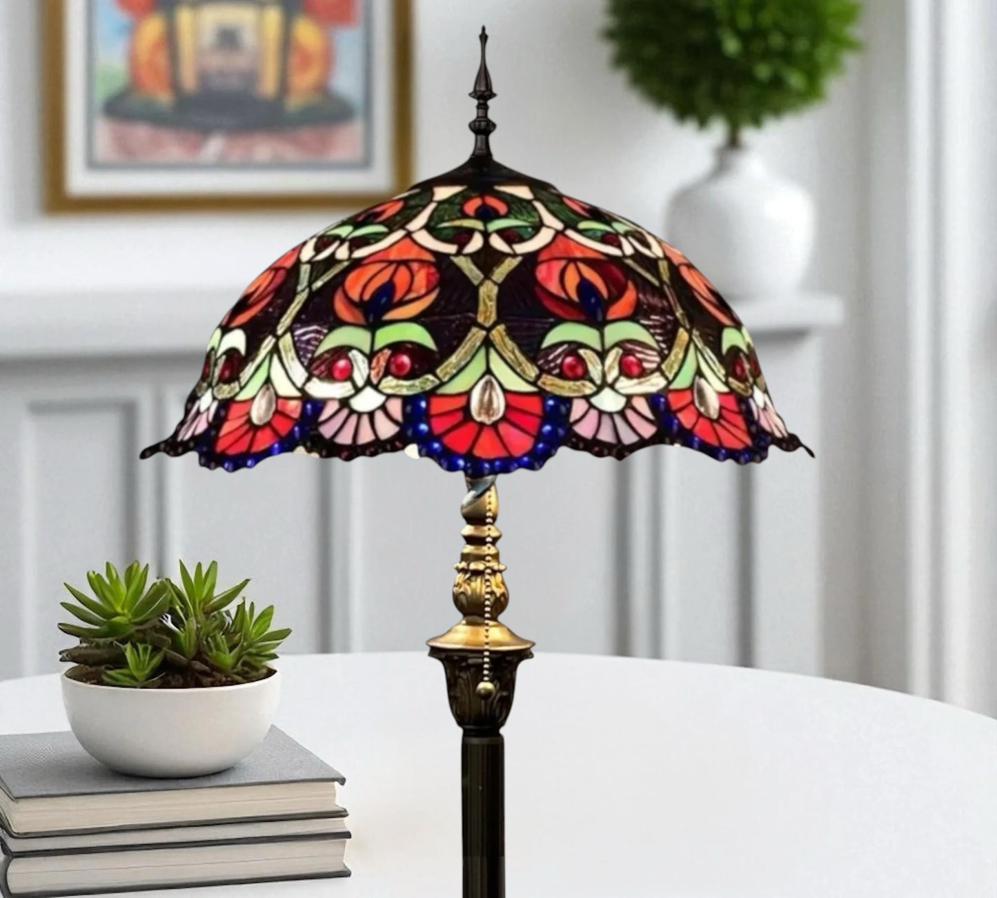 CDH Tiffany Floor Lamp (16086) 16" 40CM Shade