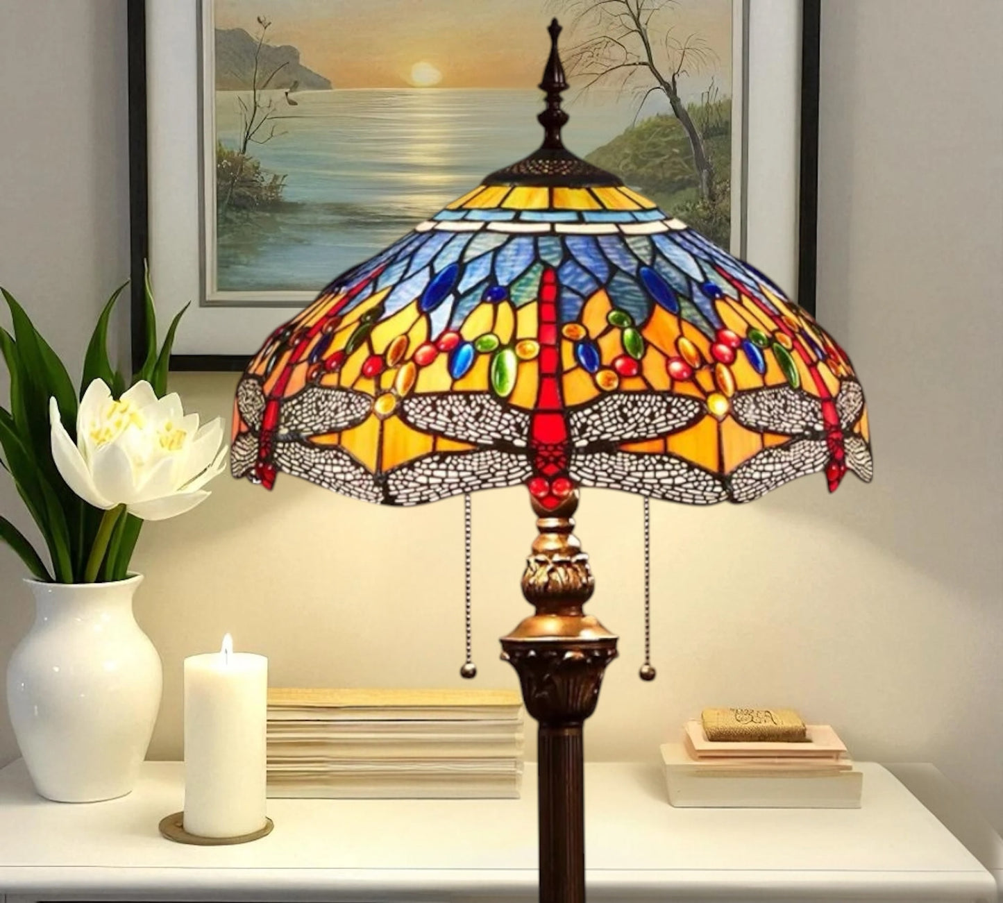 CDH Tiffany Floor Lamp (16031) 16" 40CM Shade