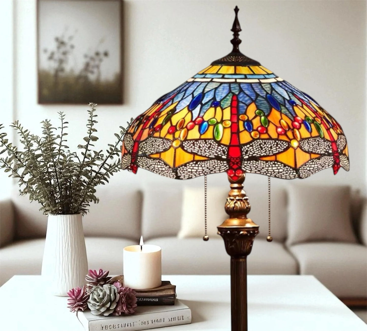 CDH Tiffany Floor Lamp (16031) 16" 40CM Shade