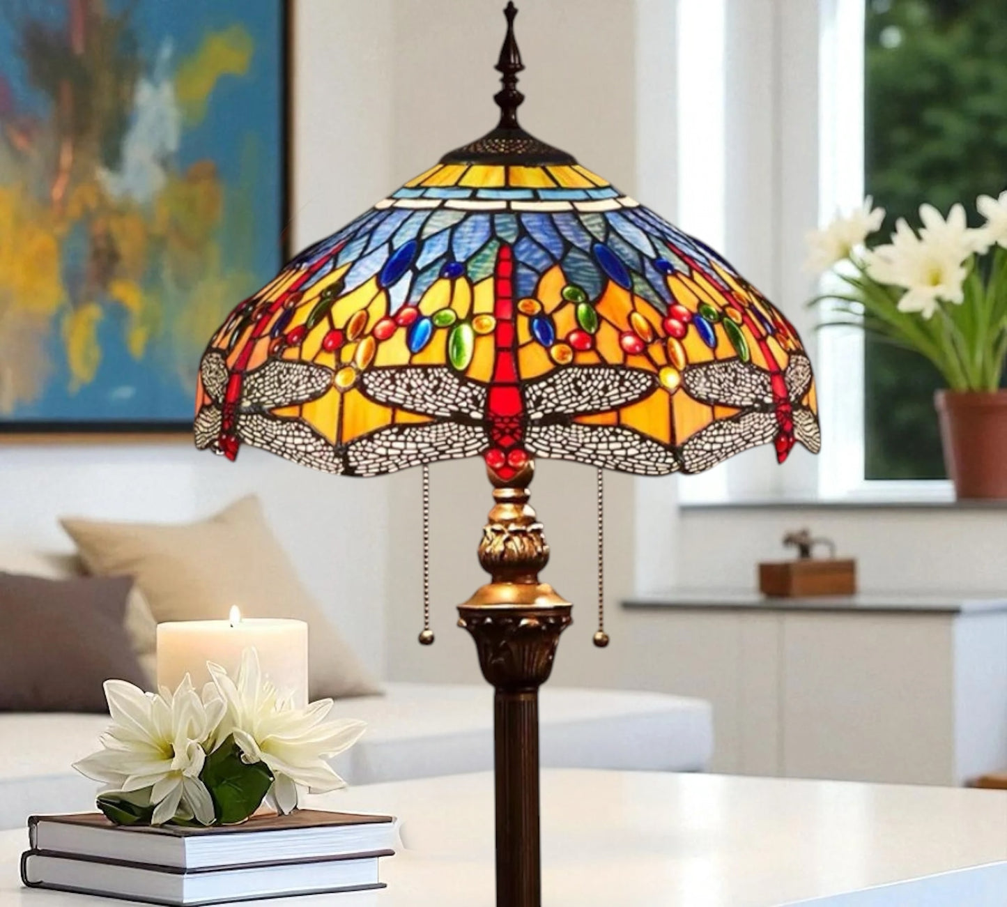 CDH Tiffany Floor Lamp (16031) 16" 40CM Shade