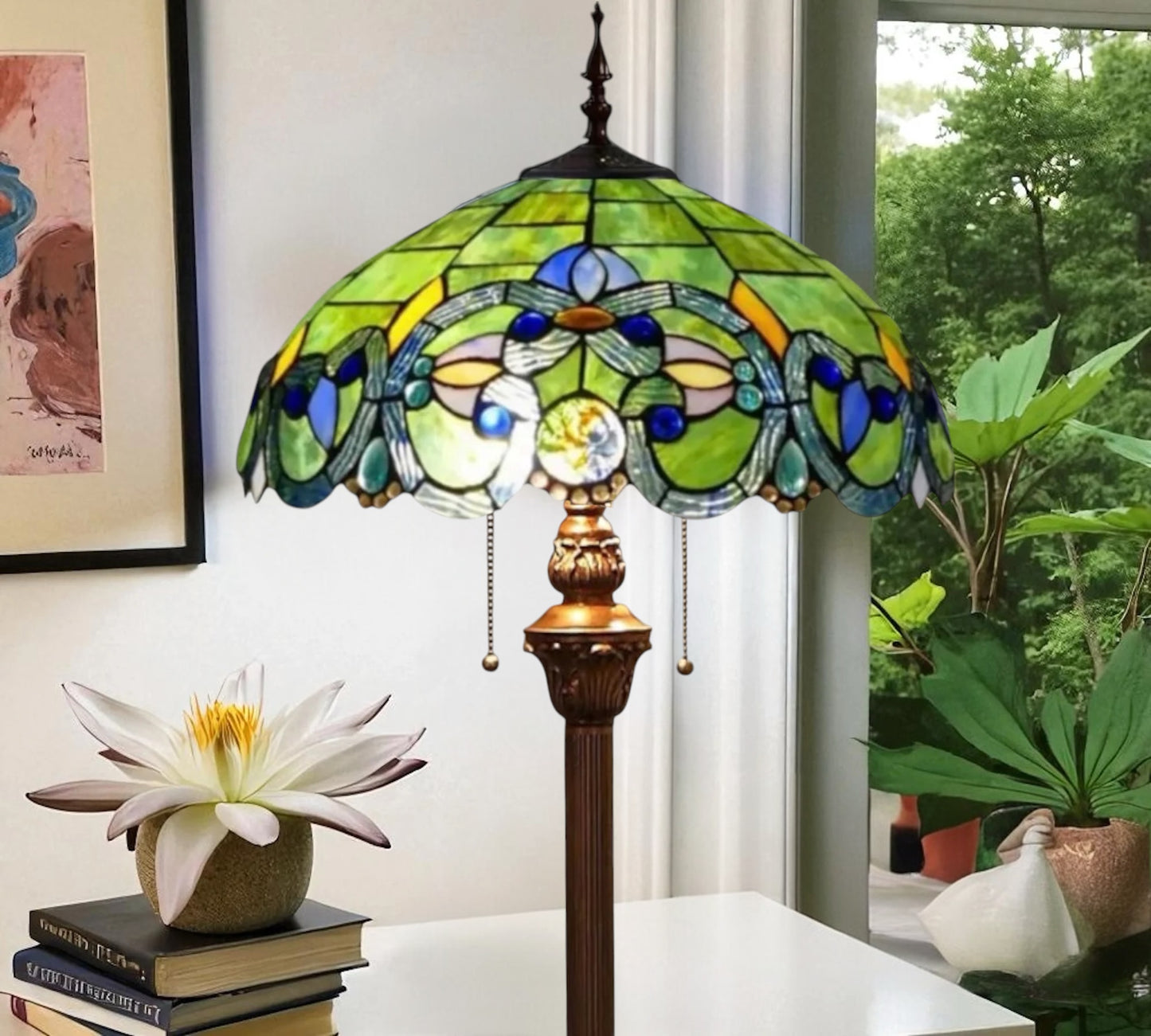 CDH Tiffany Floor Lamp (15080F) 16" 40CM Shade