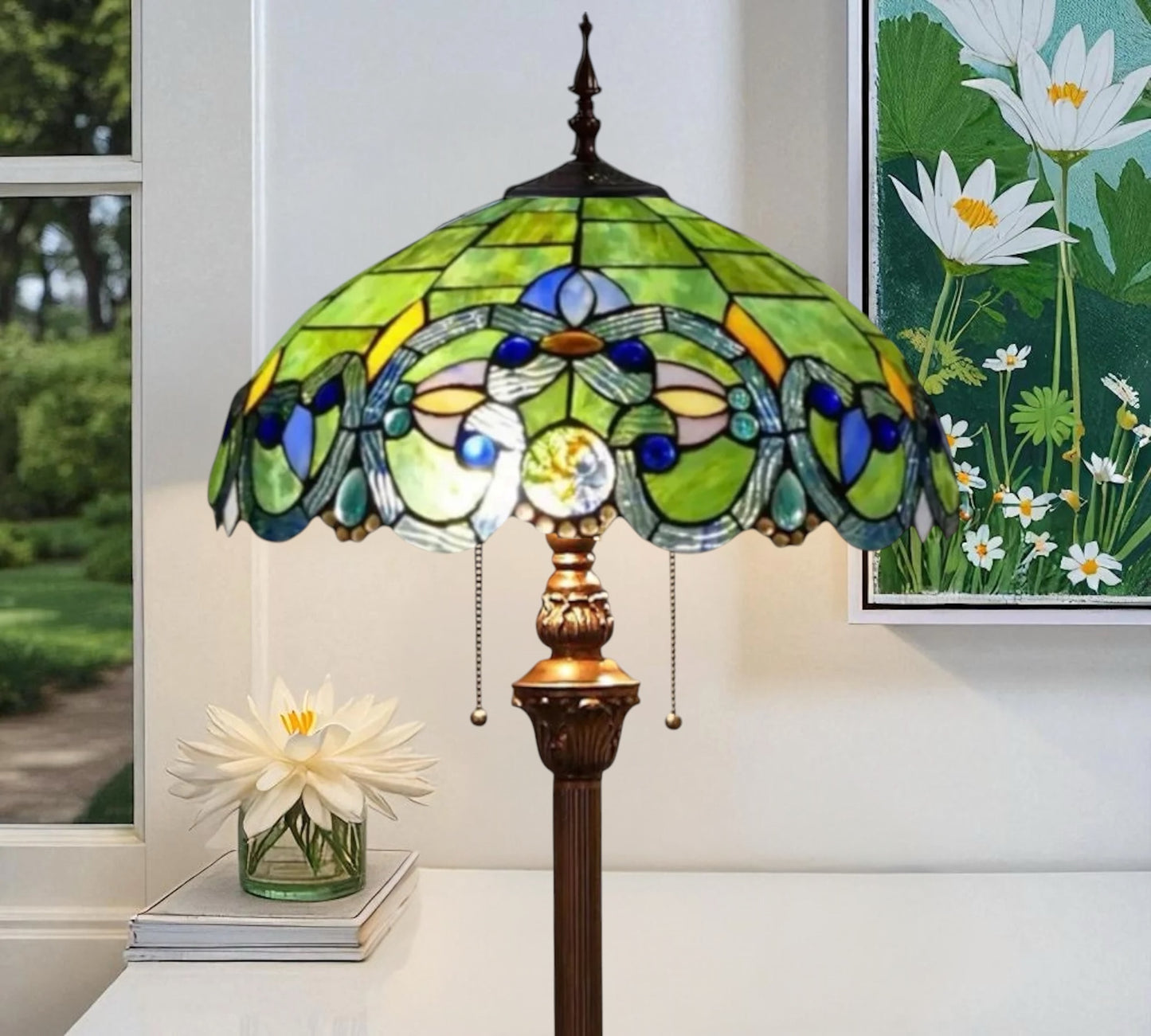 CDH Tiffany Floor Lamp (15080F) 16" 40CM Shade