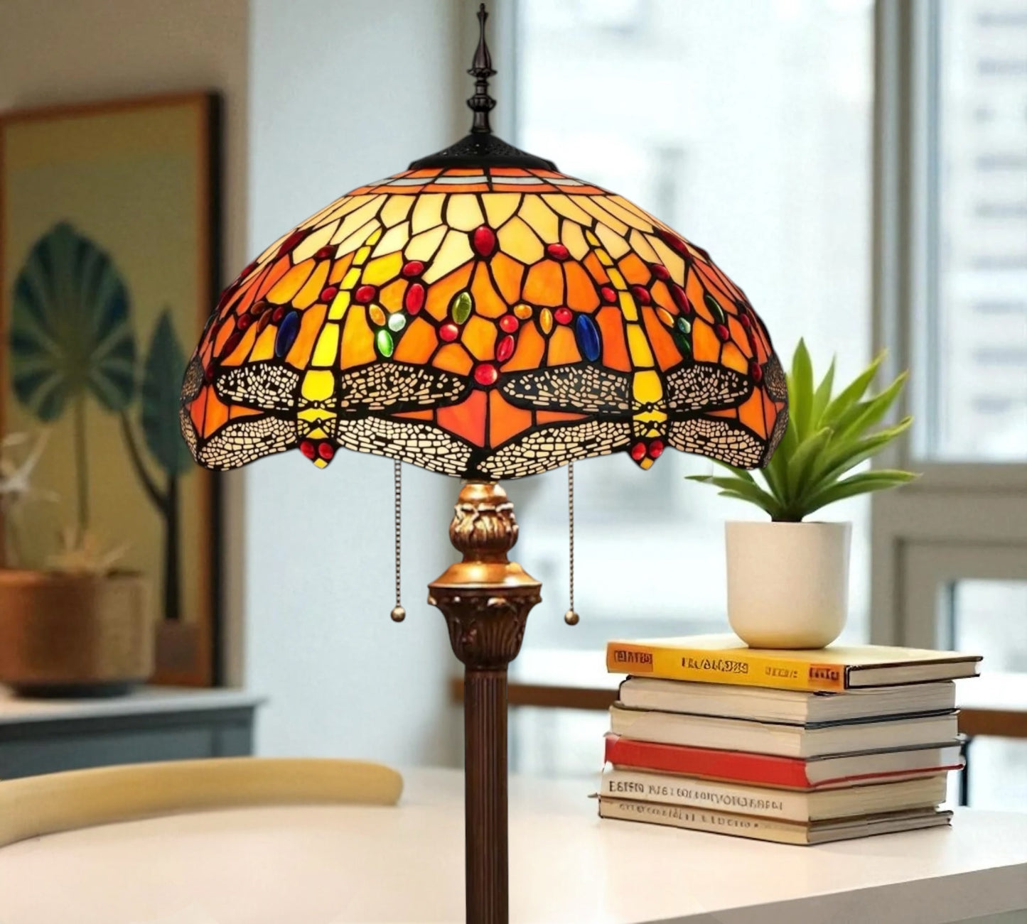 CDH Tiffany Floor Lamp (16035T) 16" 40CM Shade