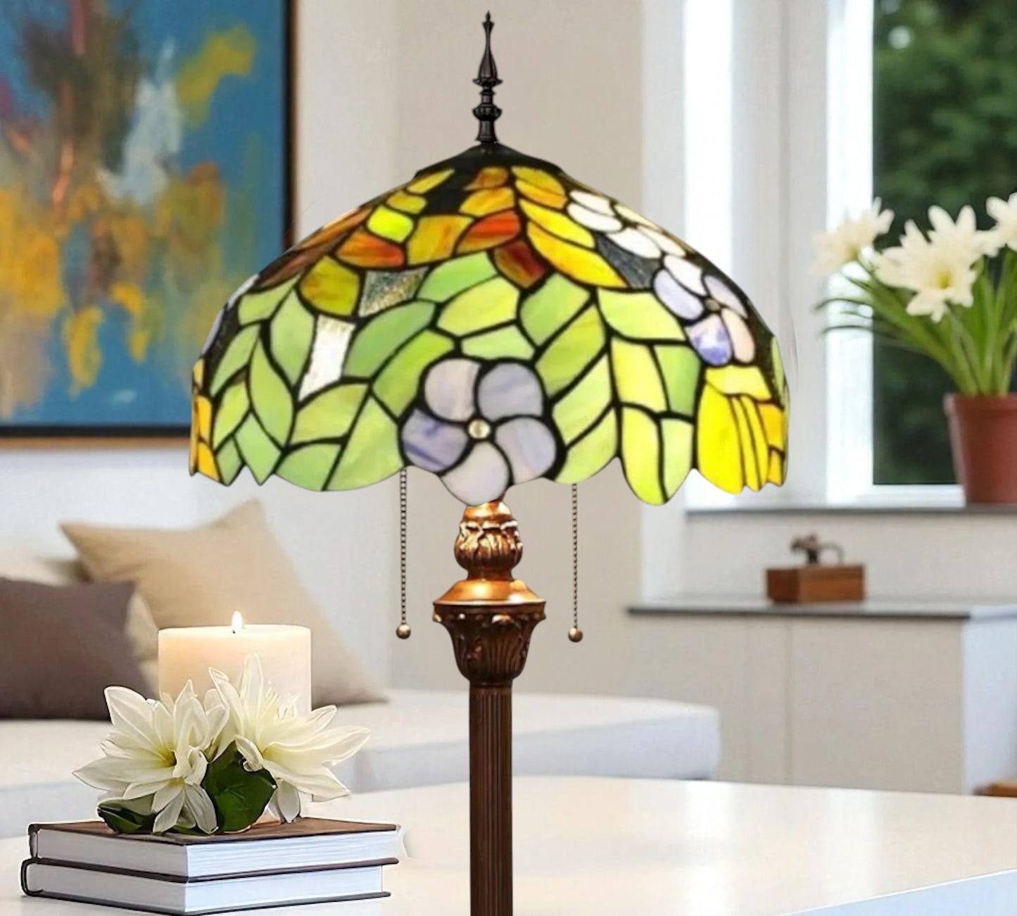 CDH Tiffany Floor Lamp (16002) 16" 40CM Shade