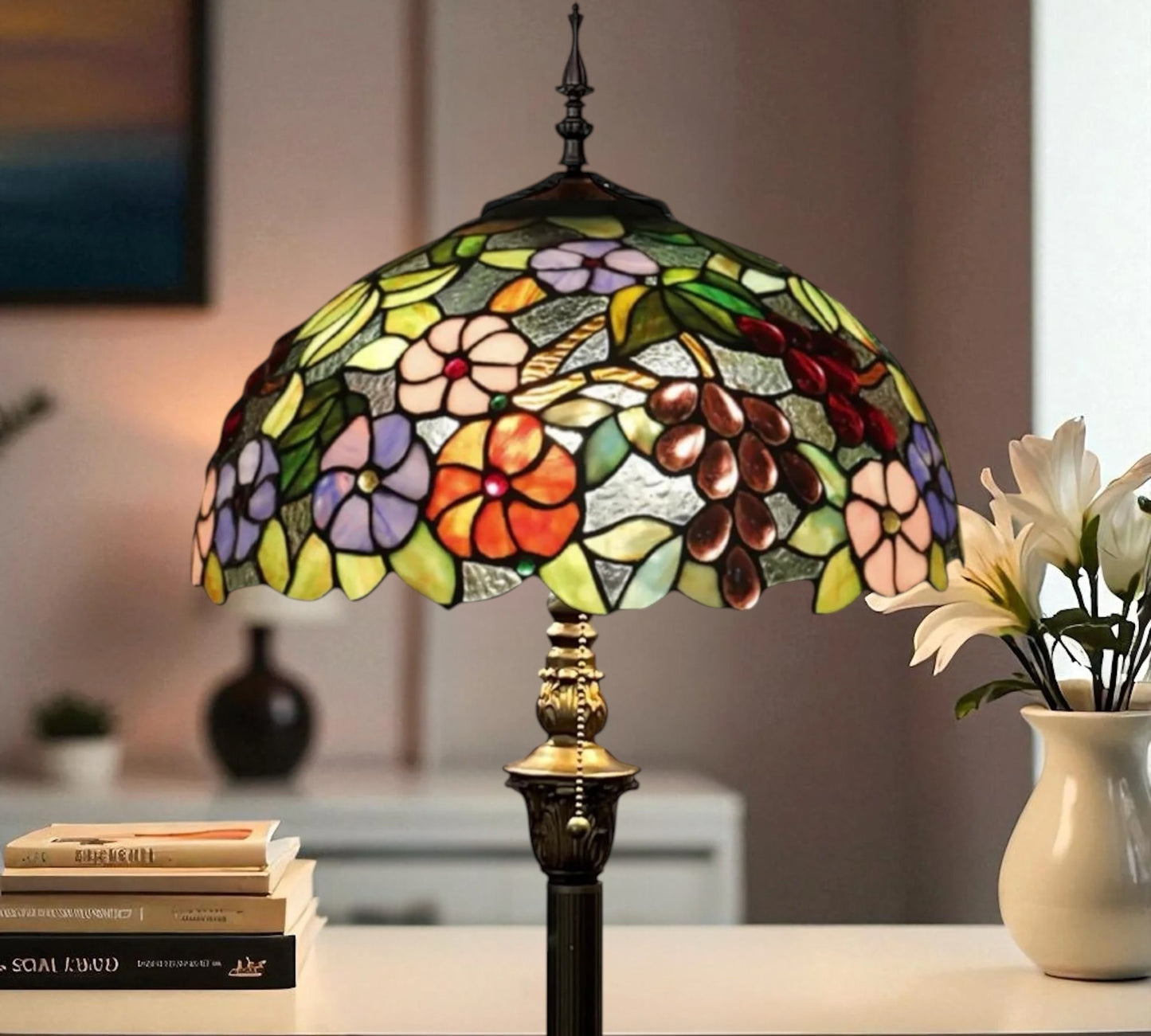 CDH Tiffany Floor Lamp (16022) 16" 40CM Shade