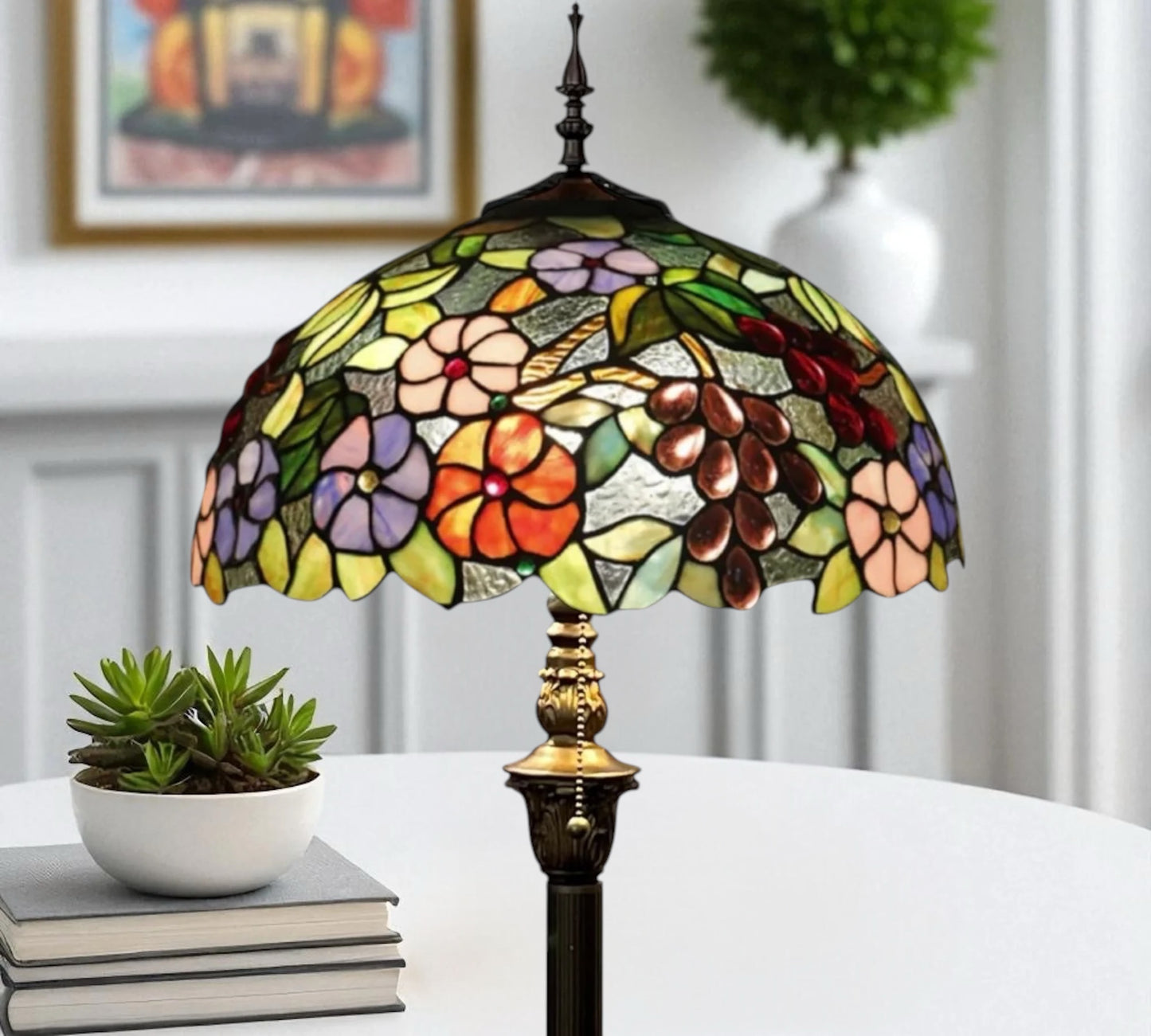 CDH Tiffany Floor Lamp (16022) 16" 40CM Shade
