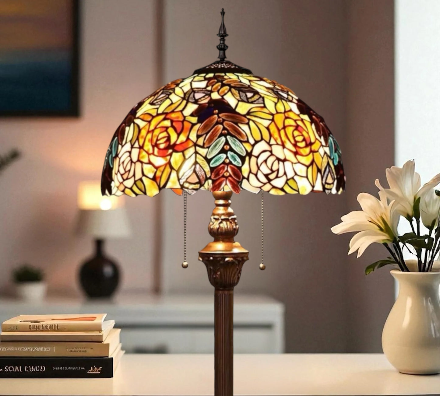 CDH Tiffany Floor Lamp (16071) 16" 40CM Shade