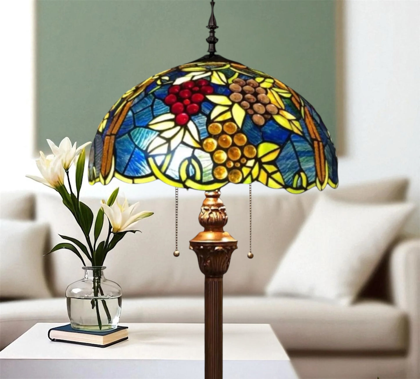 CDH Tiffany Floor Lamp (16937) 16" 40CM Shade