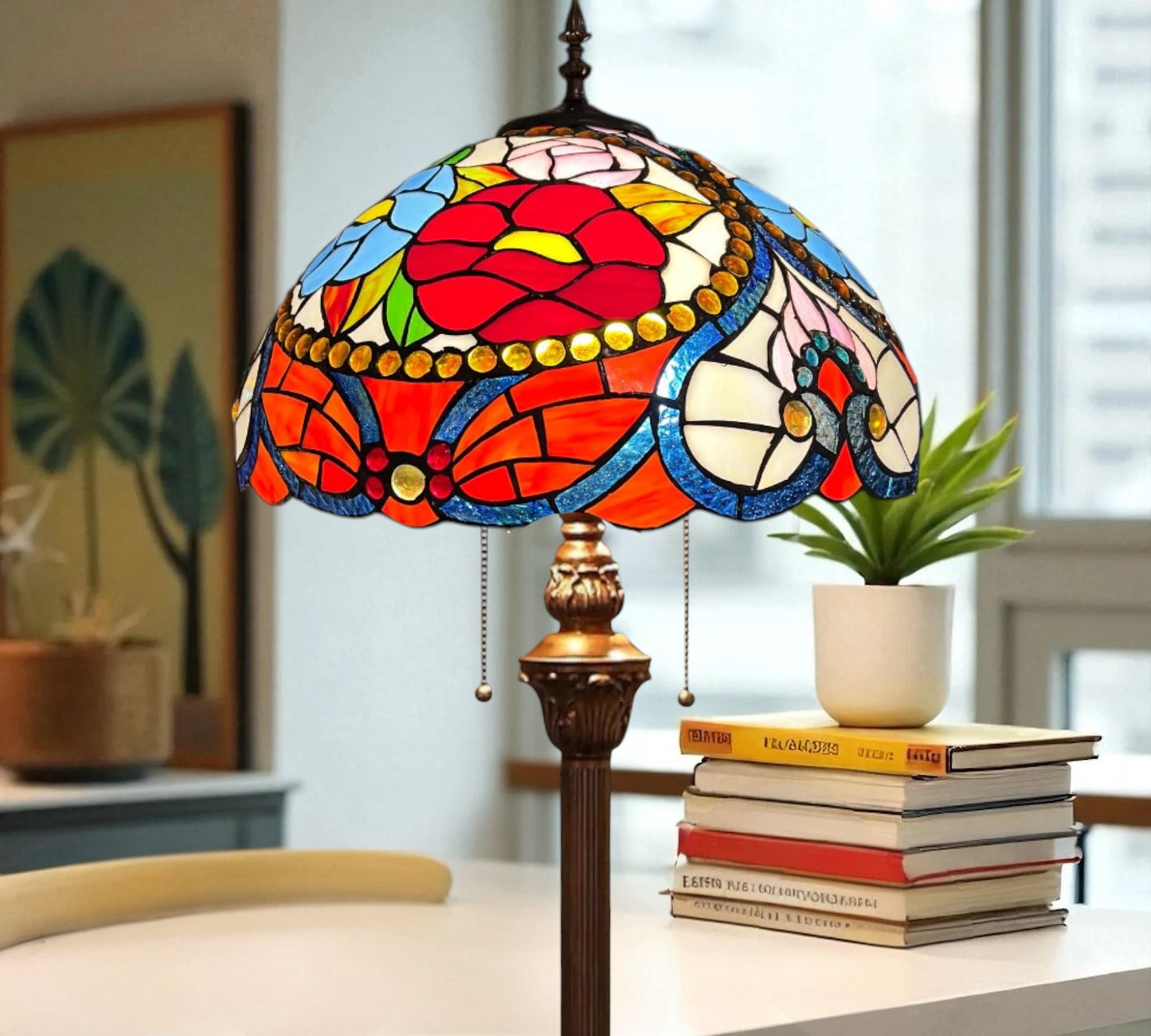 CDH Tiffany Floor Lamp (15030F) 16" 40CM Shade