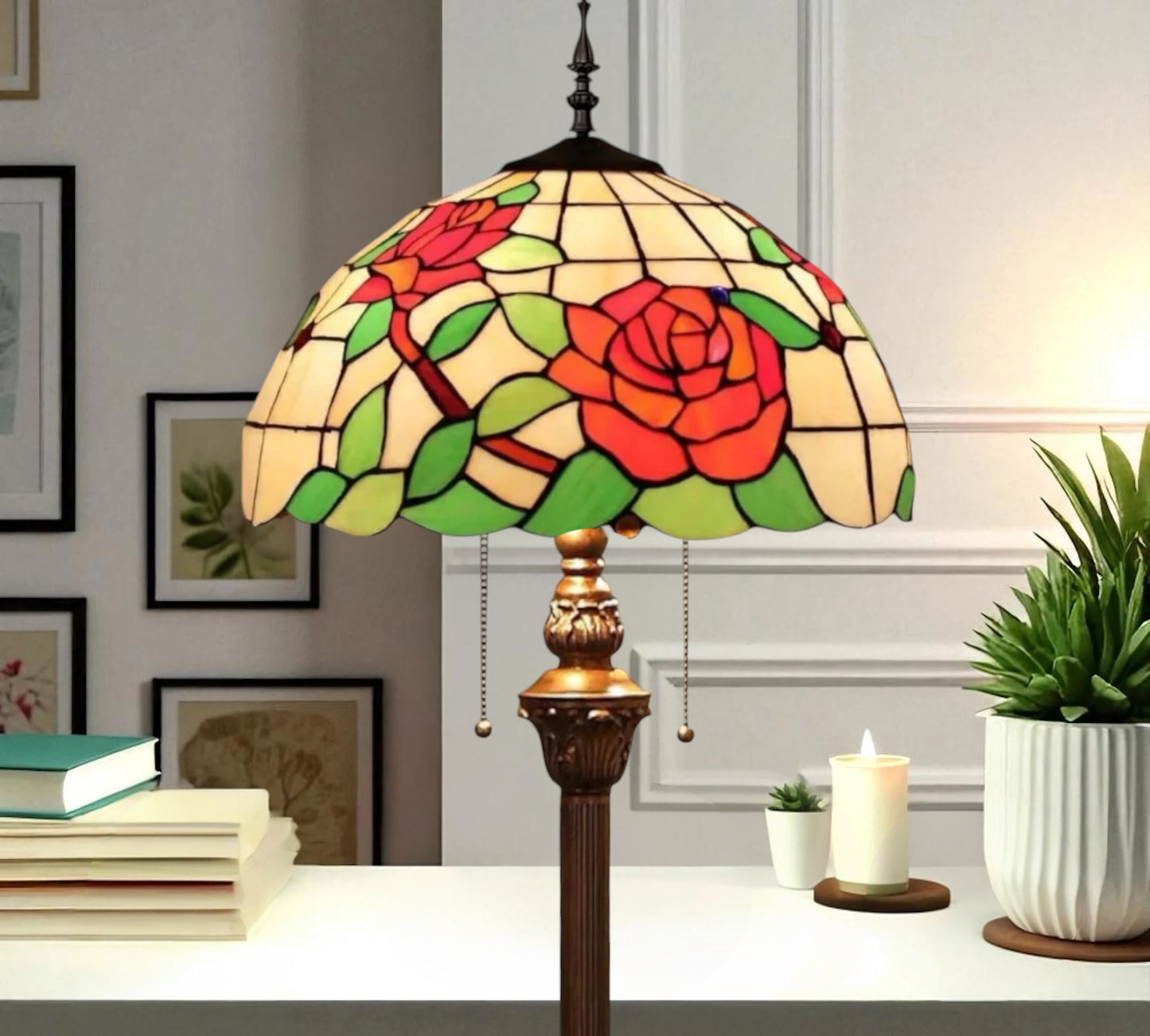 CDH Tiffany Floor Lamp (16803) 16" 40CM Shade