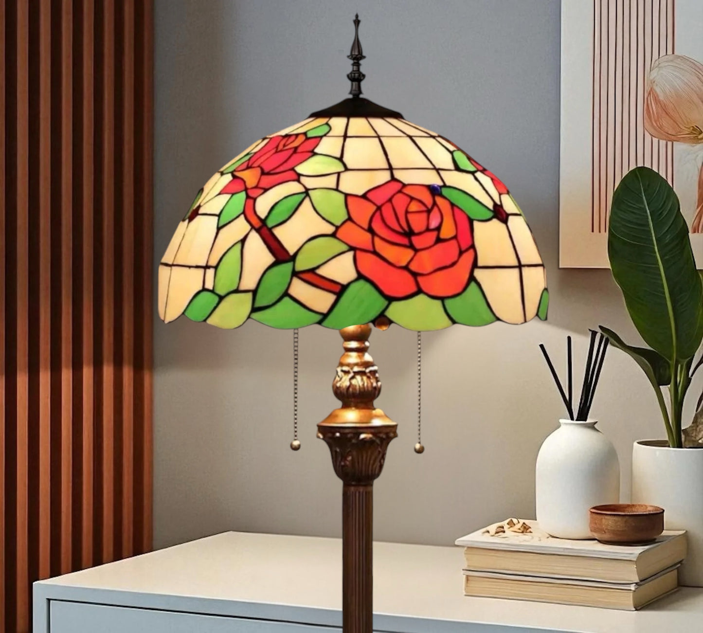 CDH Tiffany Floor Lamp (16803) 16" 40CM Shade